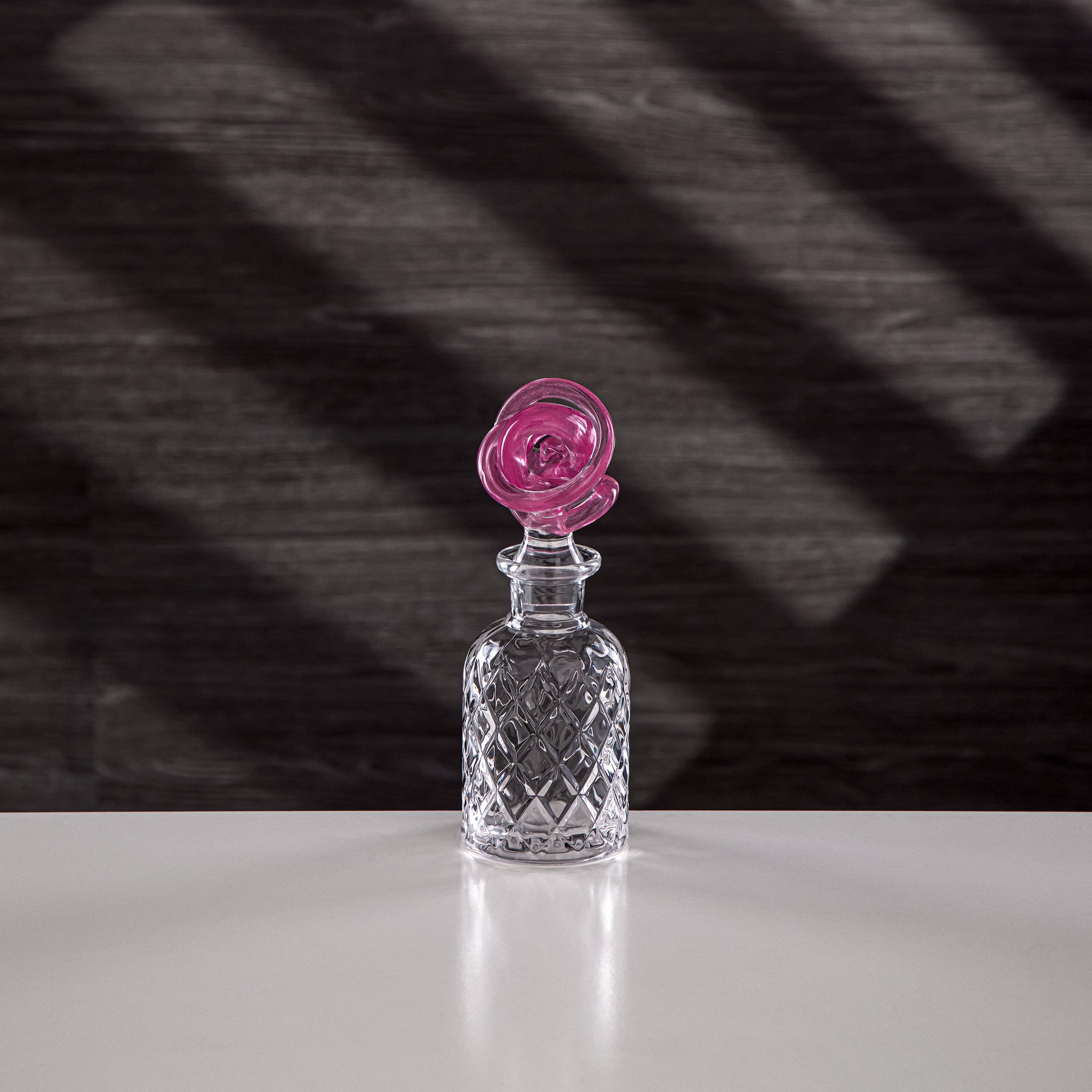 Almarjan Perfume Bottle Clear with Pink Knot