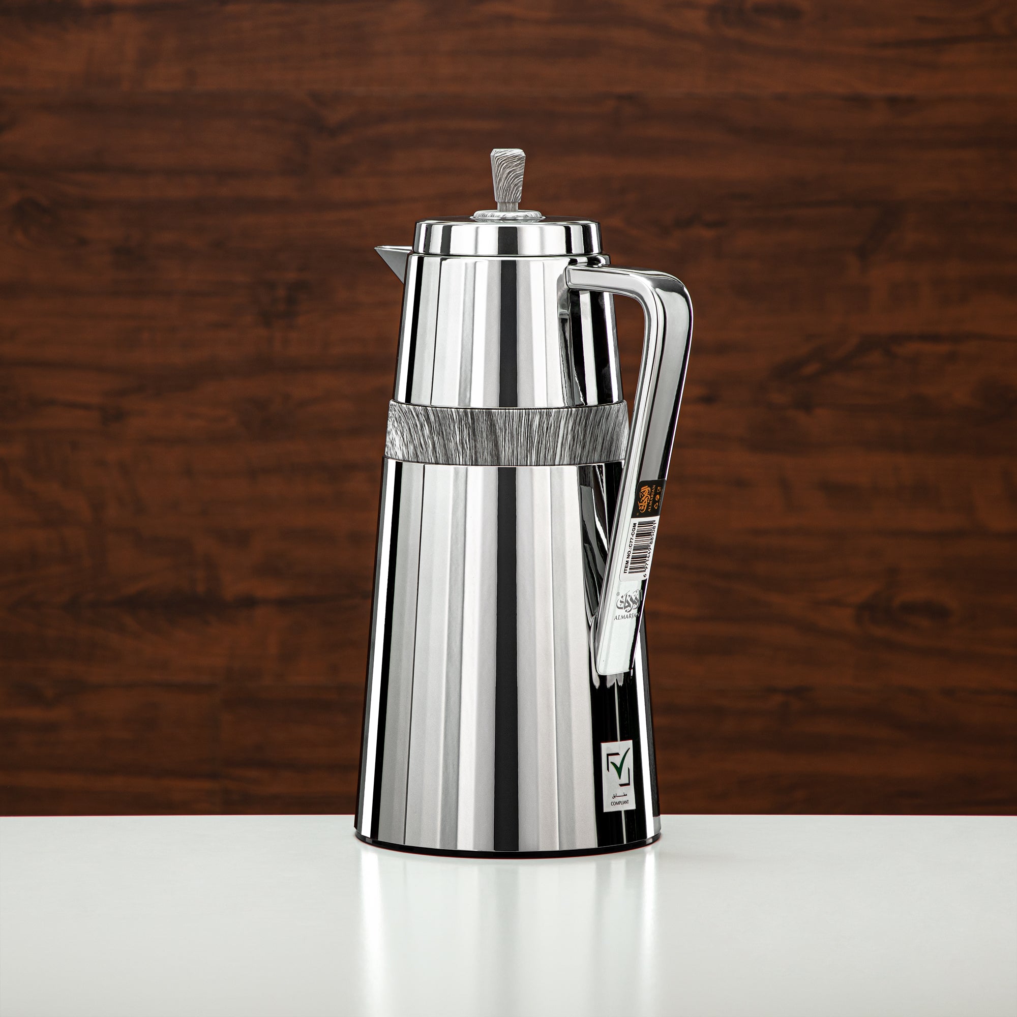 المرجان طقم ترامس قطعتان فضي ورخام رمادي - C77-CGM