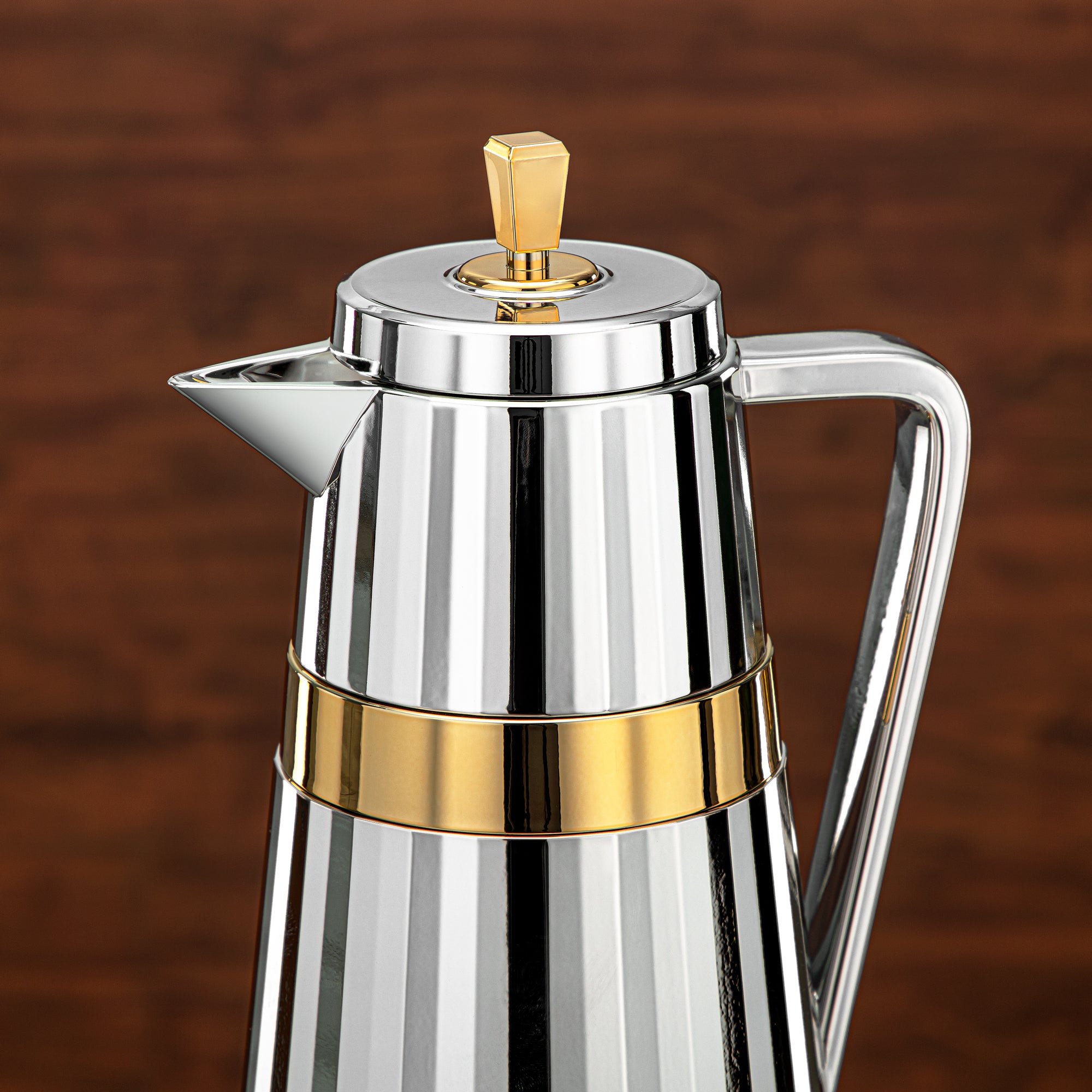 المرجان طقم ترامس قطعتان فضي وذهبي - C77-SG