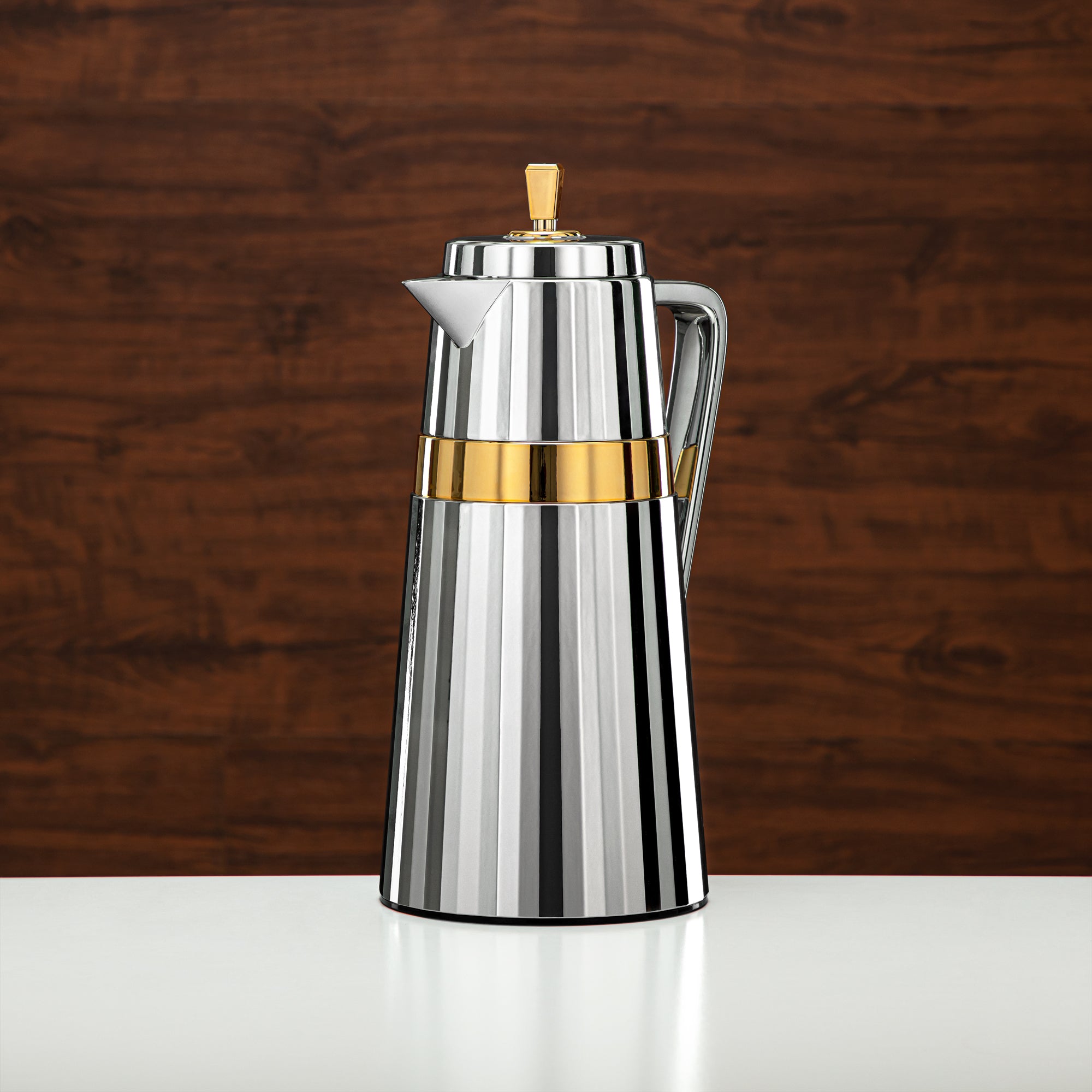 المرجان طقم ترامس قطعتان فضي وذهبي - C77-SG