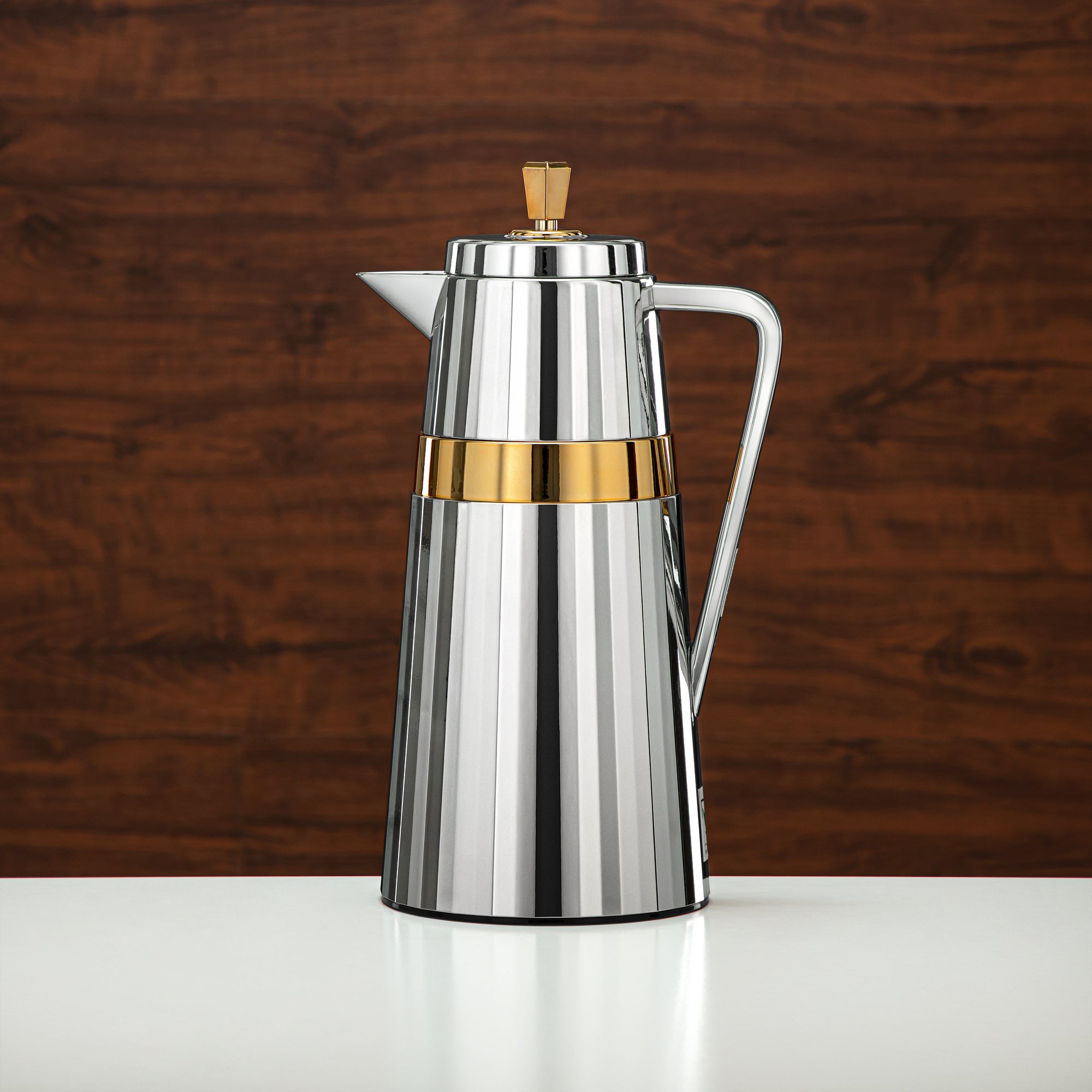 المرجان طقم ترامس قطعتان فضي وذهبي - C77-SG