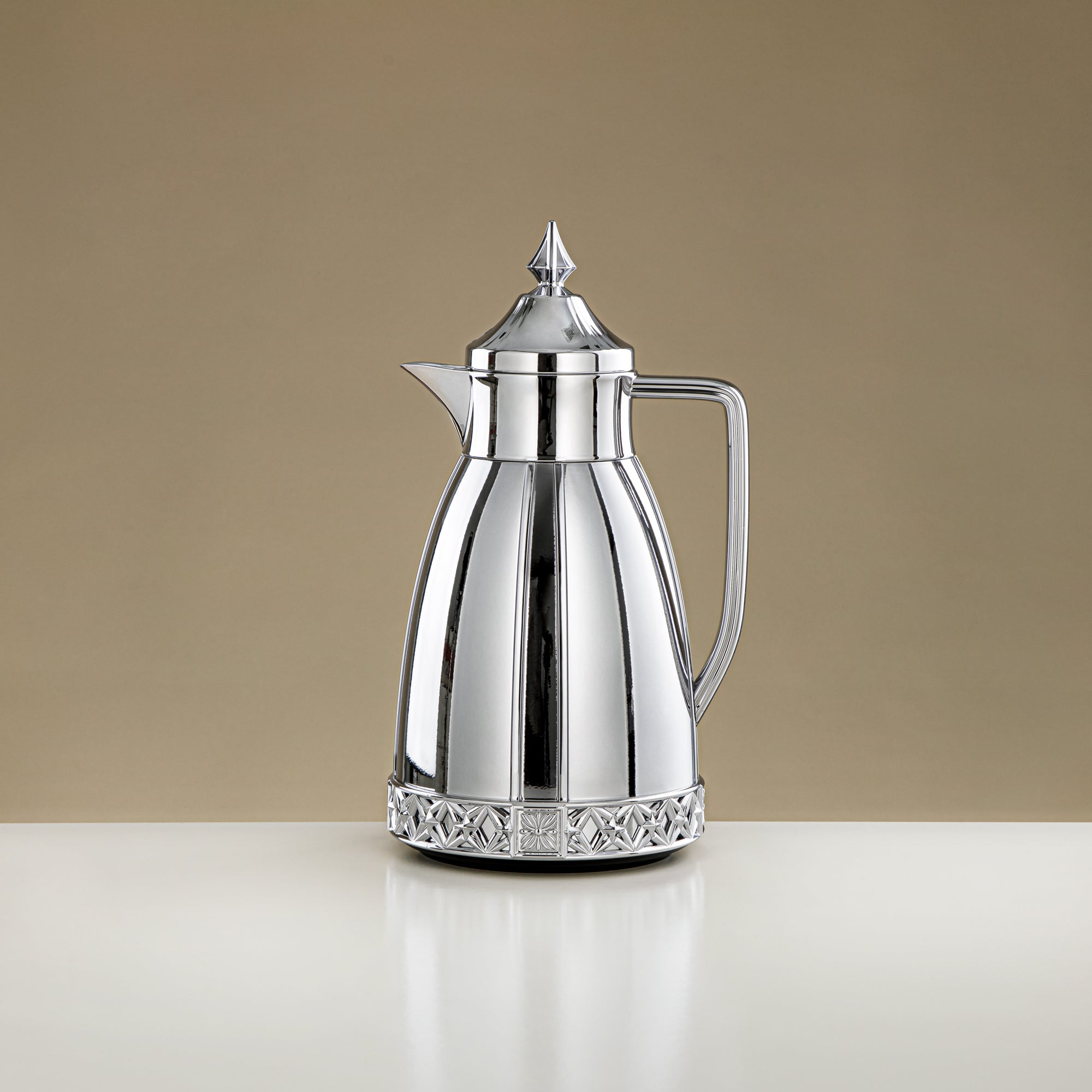 طقم ترامس المرجان مكون من قطعتين مع سلة حمل - فضي - FB208-05 ALLC