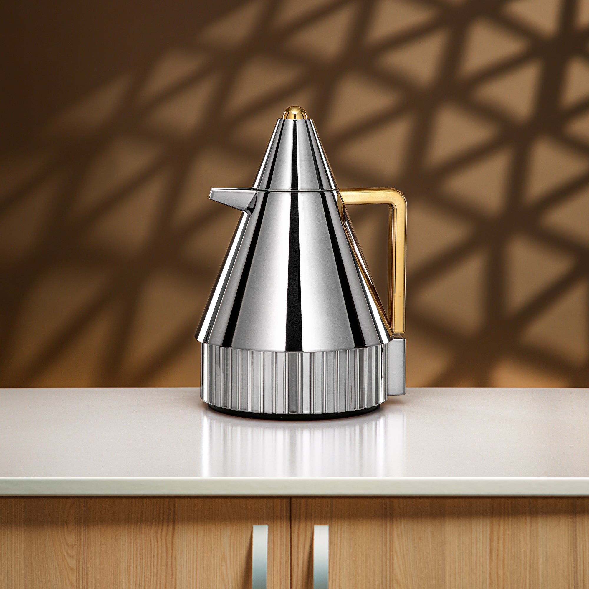 Almarjan Vacuum Flask Set 1L + 1L Silver & Gold