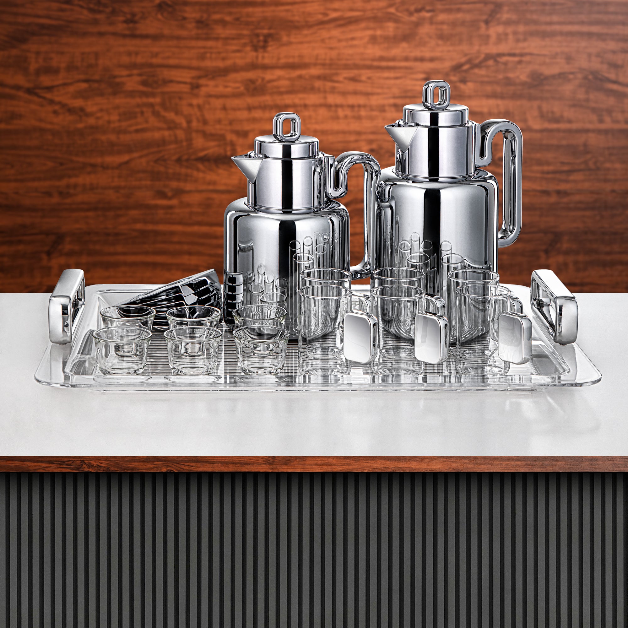 Almarjan Vacuum flask Set 0.5 liter & 1 liter Silver (FG815-21 ALLC)