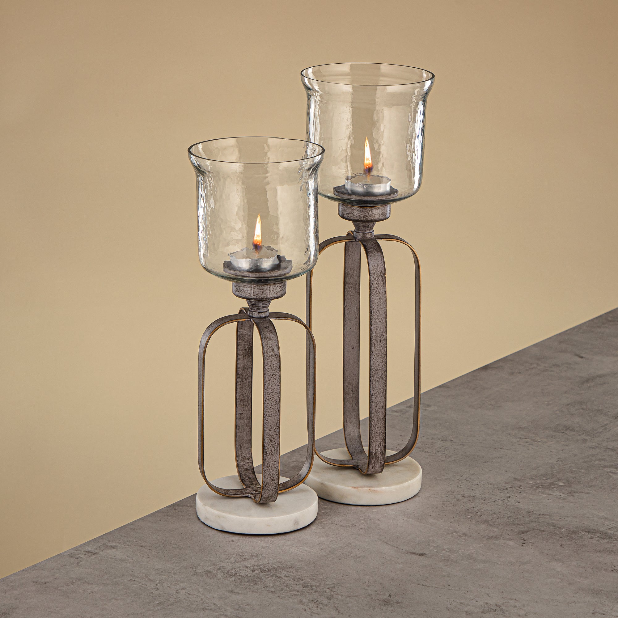 Almarjan Votive Holder 37cm Silver