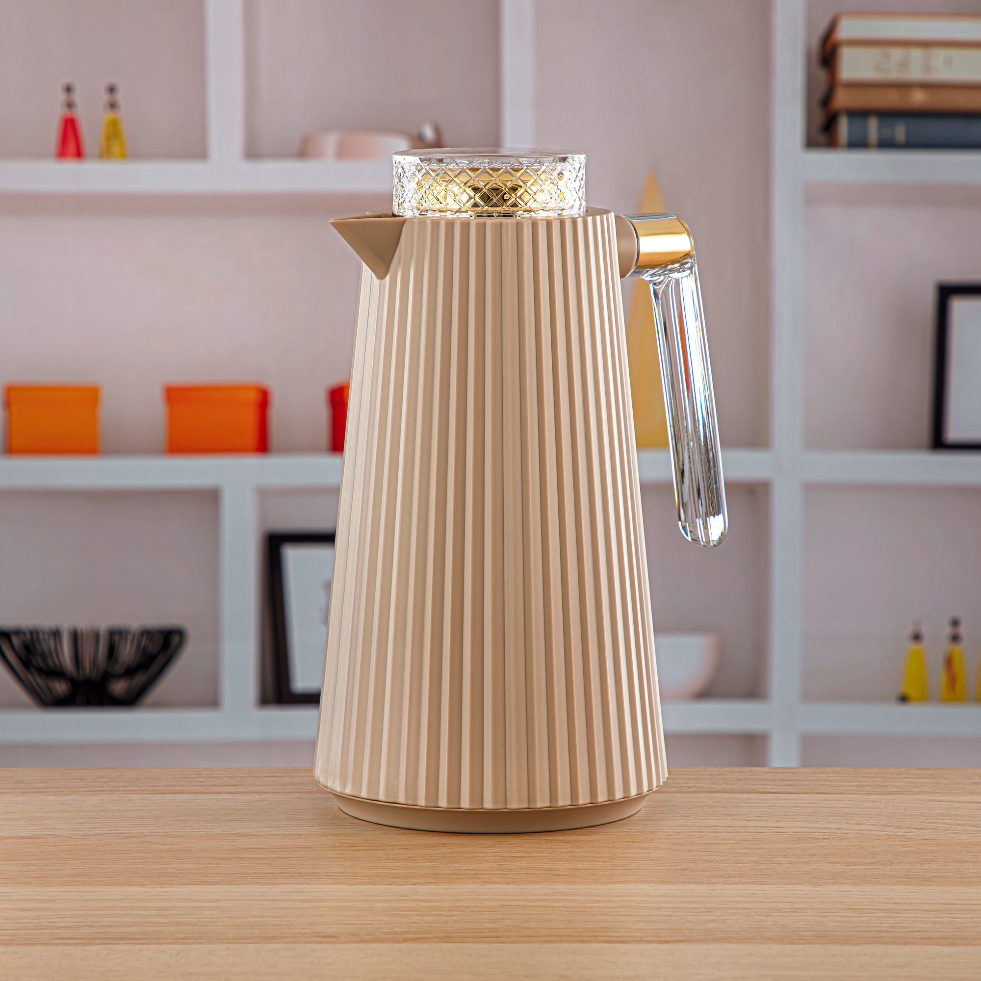 Almarjan 2 Pieces Vacuum Flask Set Khaki - GT106-100/130 SD/G/TR