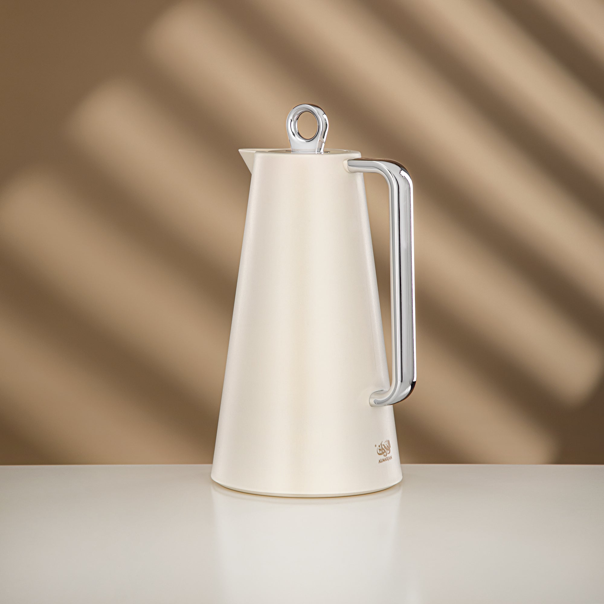 طقم ترامس المرجان عاجي وفضي