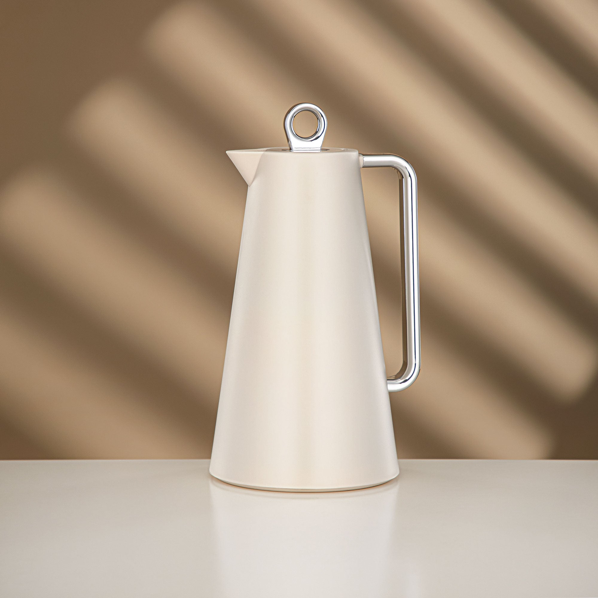 Almarjan Vacuum Flask Set Ivory & Silver