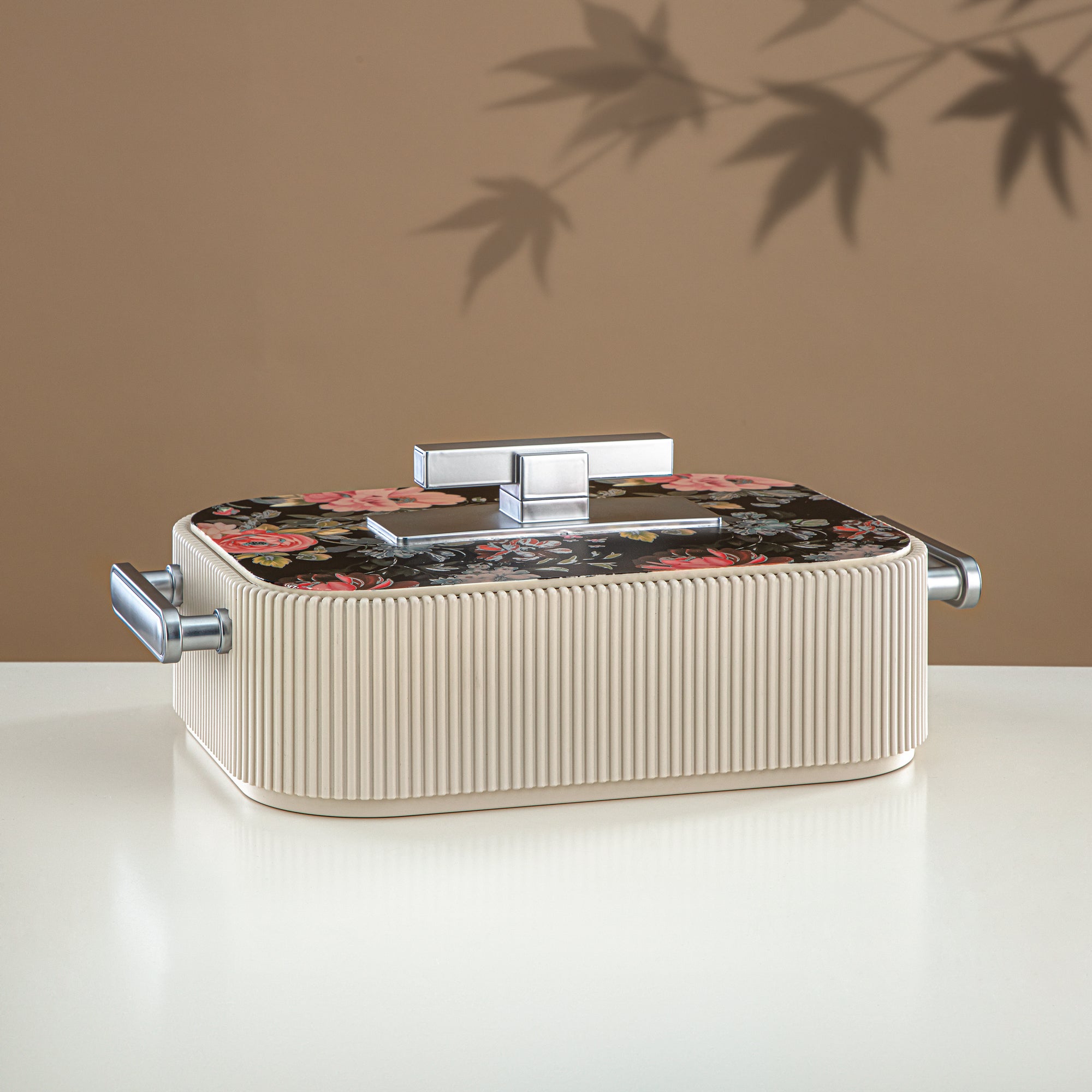 حرارات المرجان ABS، 3000 مل، بيج مزهر وفضي مطفي (HP06-300SP-AZ04S) - تقديم أنيق