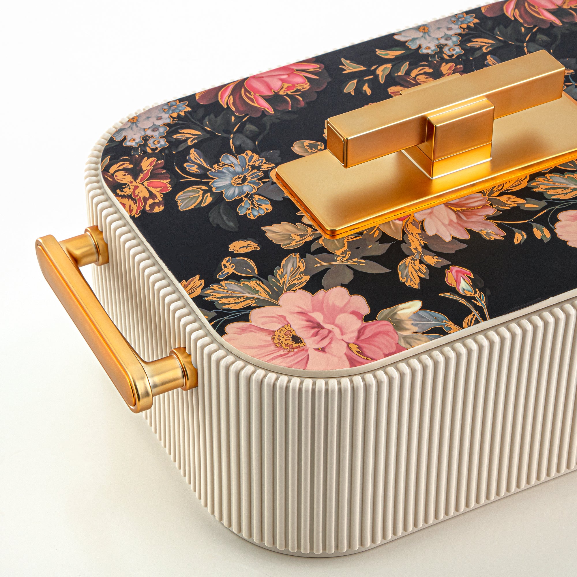 حرارات المرجان ABS، 4000 مل، بيج مزهر وذهب مطفي (HP06-400SP-AZ04G) - تقديم أنيق