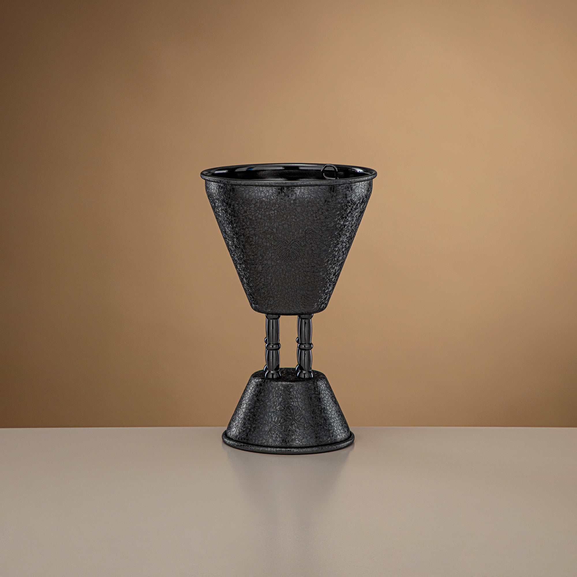 Almarjan Incense Burner Black Crackle 21cm