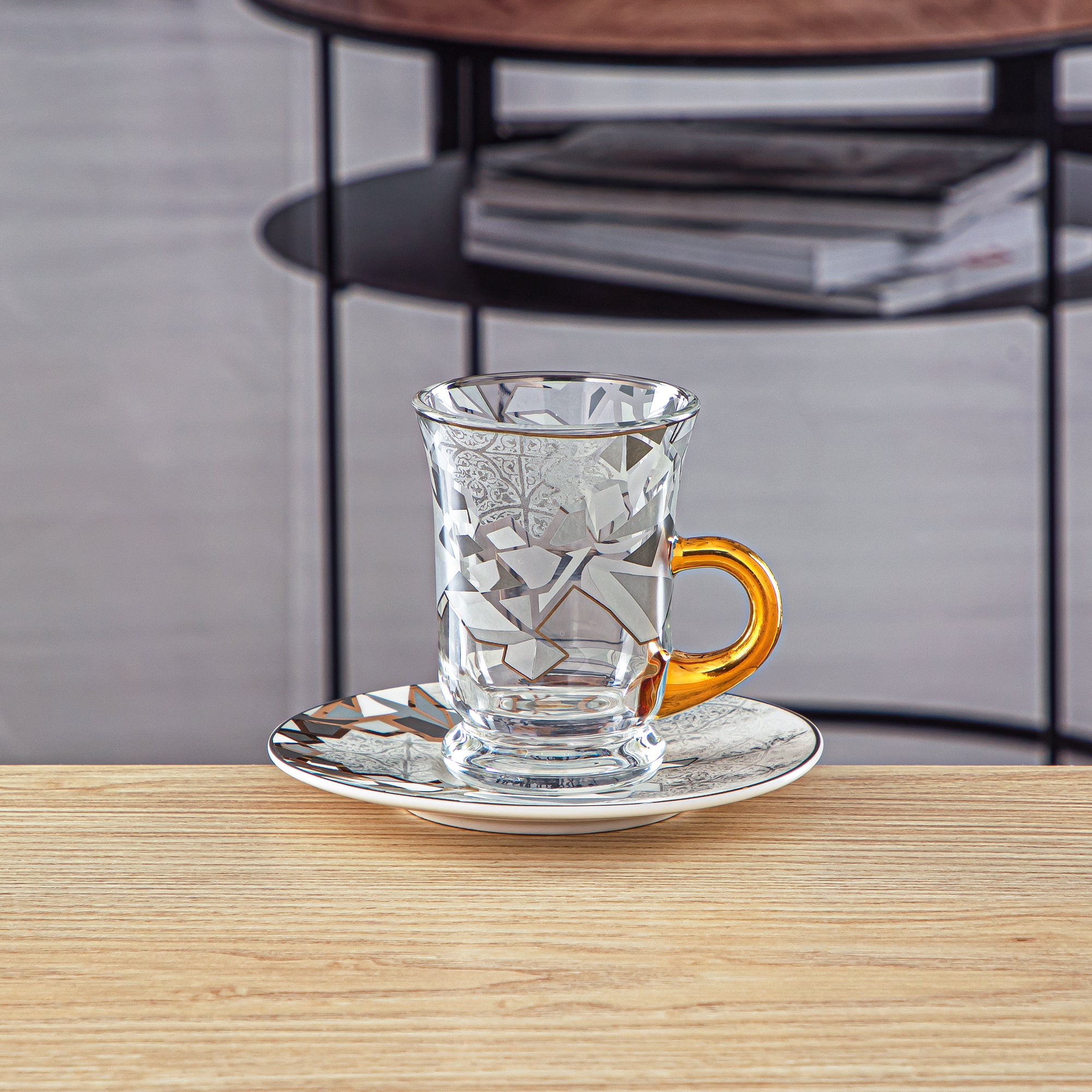 طقم المرجان لاستكانات الشاي 6 قطع - 1235