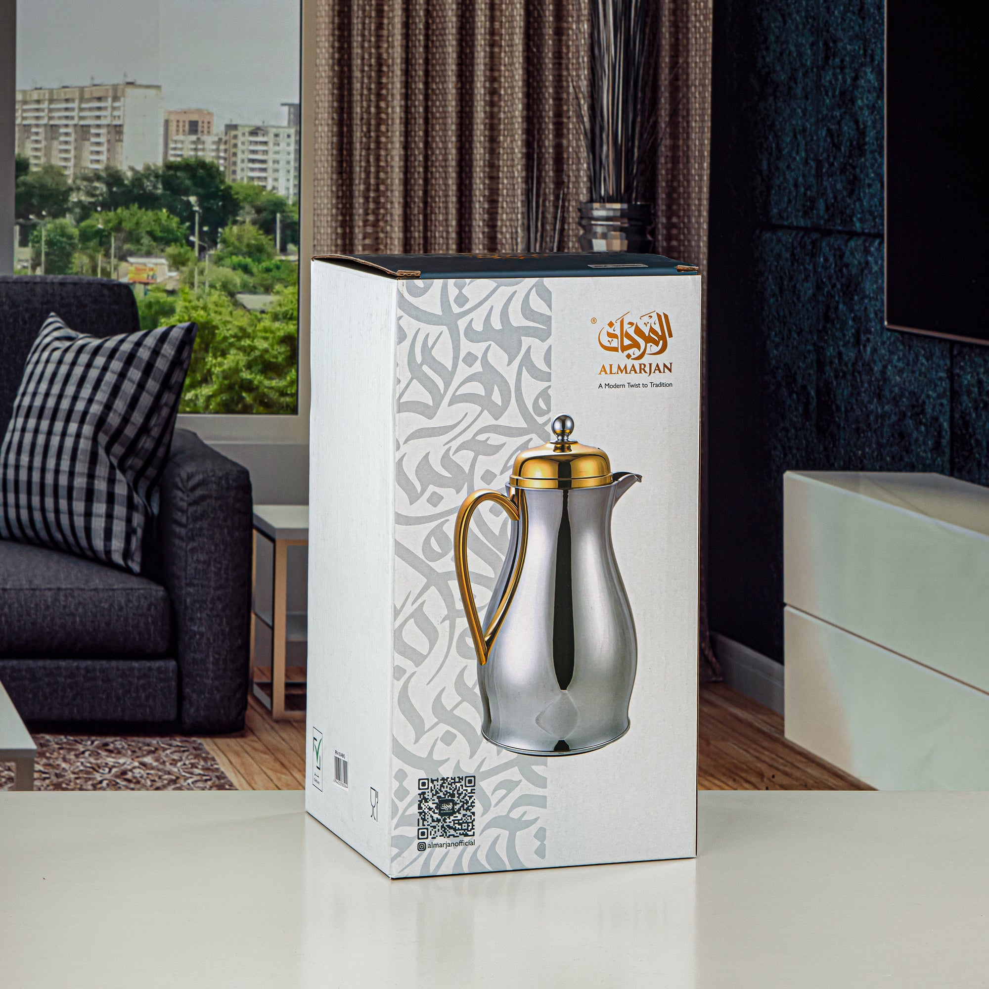 ترمس المرجان بهيكل معدني مع عبوة زجاجية 0.5L فضي (RPA-050-S) – مجموعة أناقة يومية