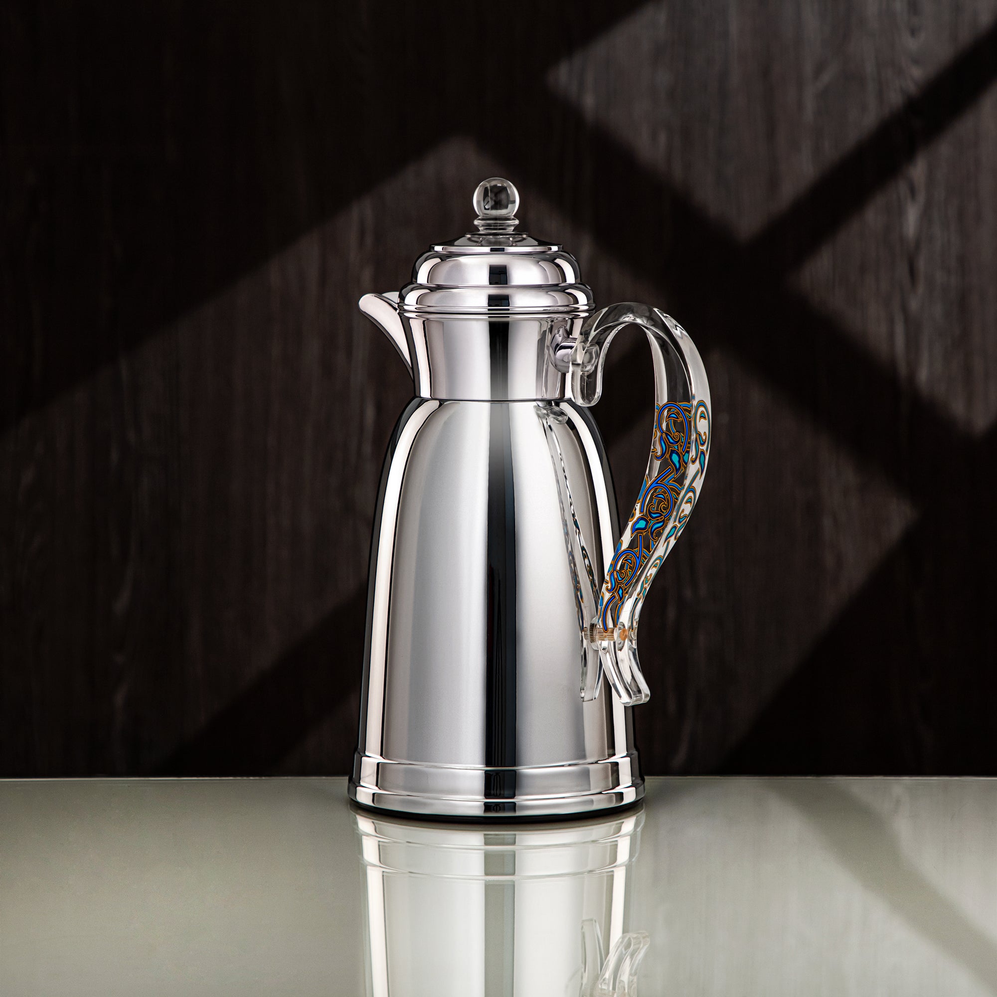 ألمرجان طقم ترامس - 0.7 لتر و 1 لتر، تشطيب فضي، معدن (SM-2A29-070/100 C/BLU) - كلاسيكي، شاي وقهوة