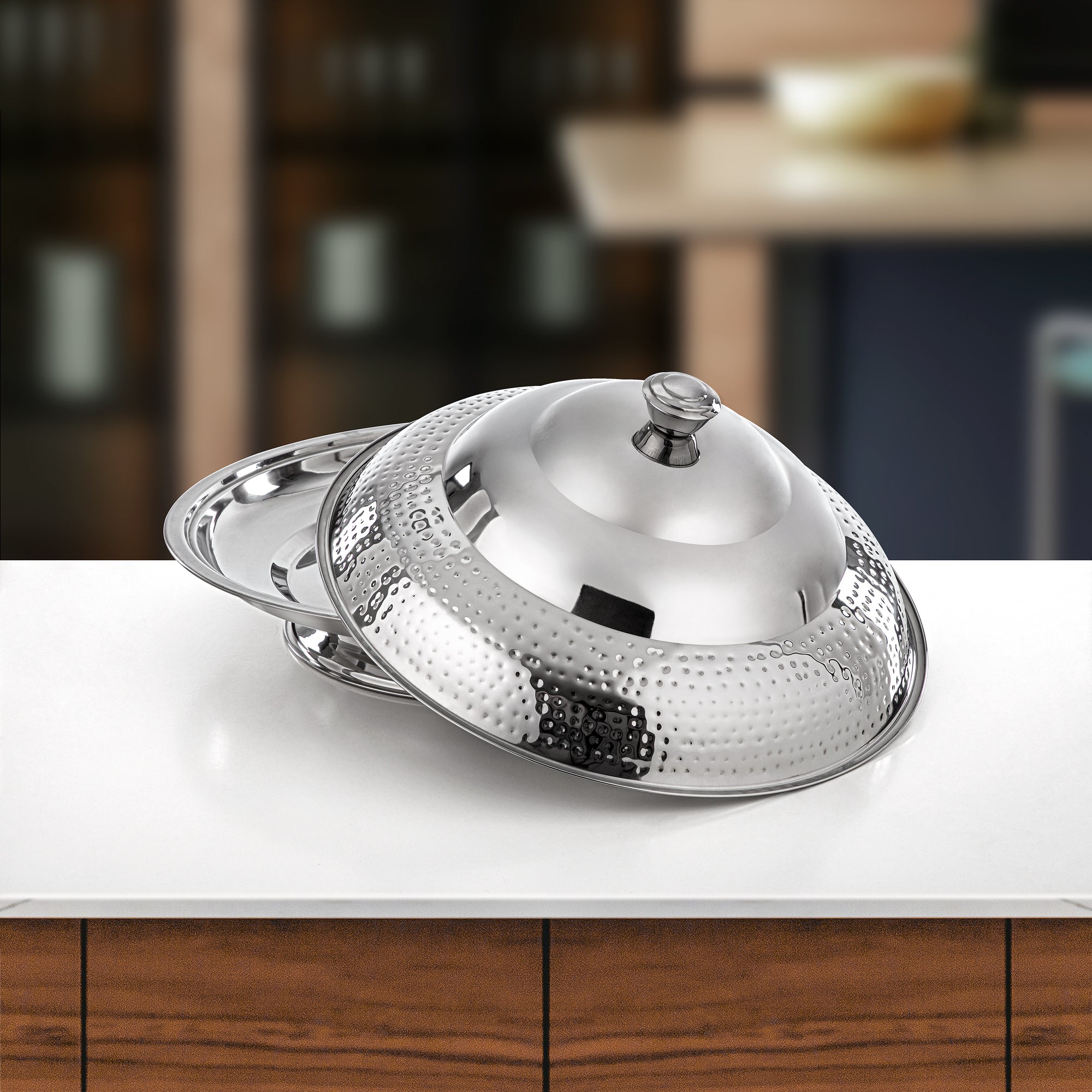 صينية المرجان كوزي 50 سم فضي (H25M20)