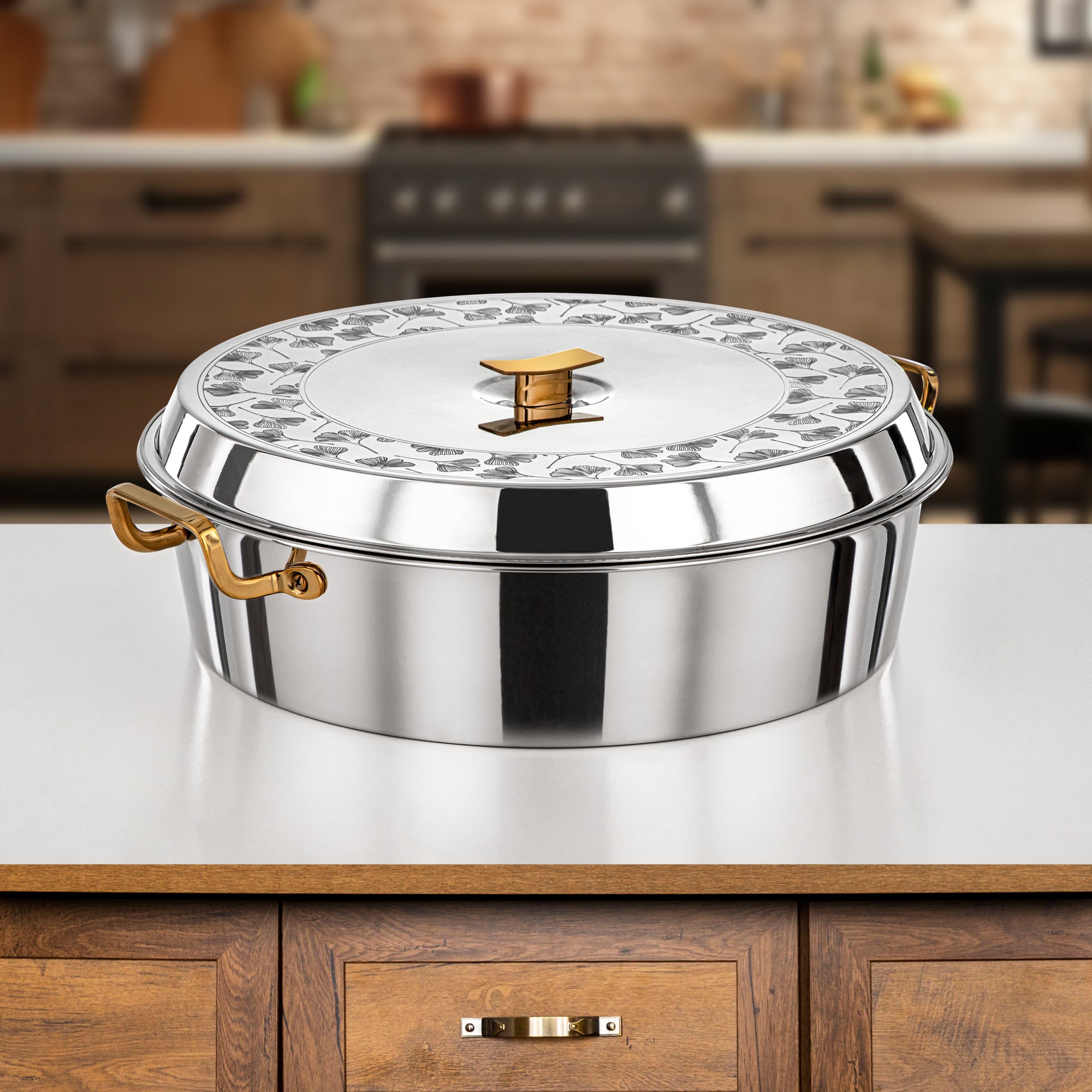 المرجان بدر حرارات 40 سم فضي وذهبي