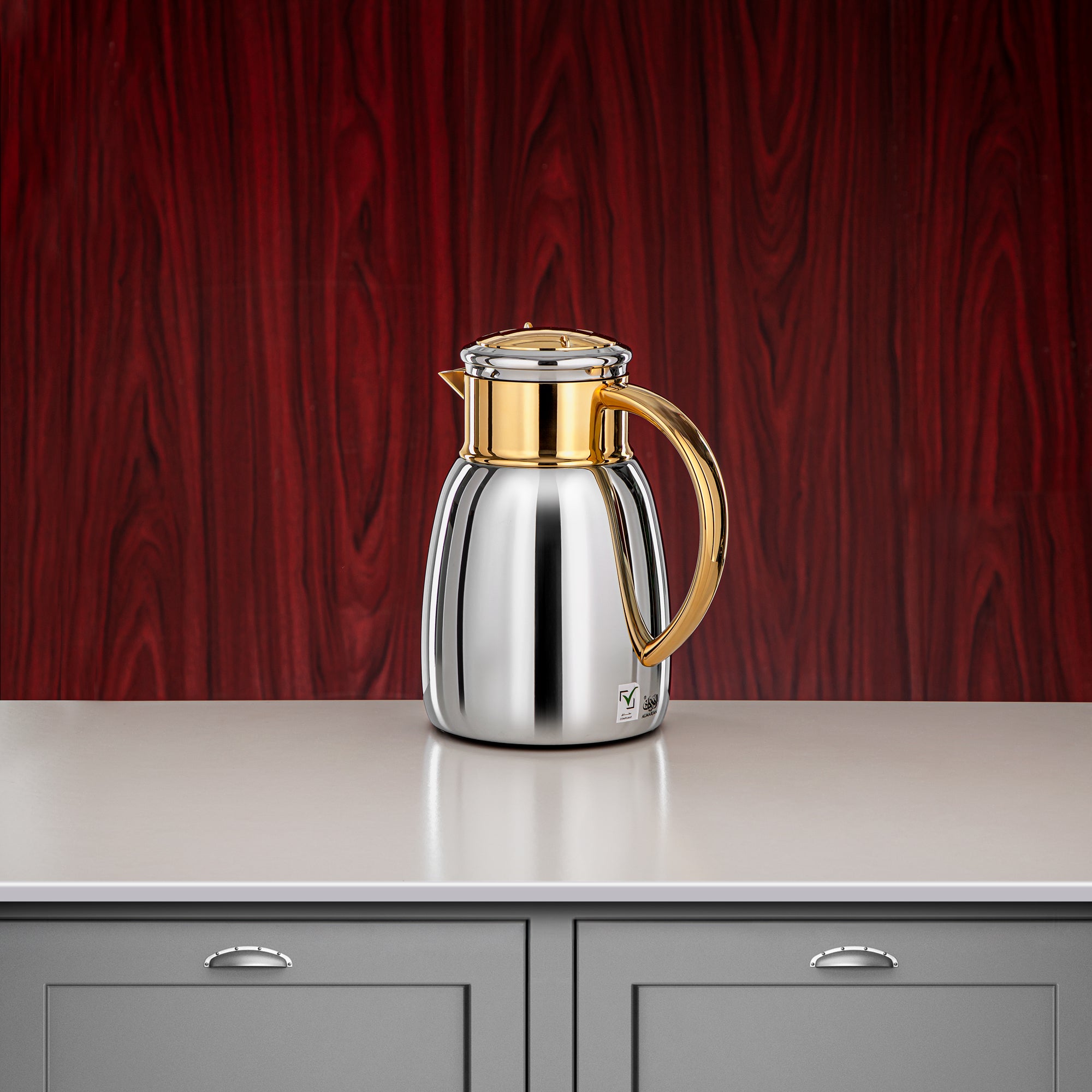 ألمرجان طقم ترامس، 0.35 لتر + 0.65 لتر + 1 لتر، فضي وذهبي (ULC-0350/0650/1000 CC95) - لكل مناسبة