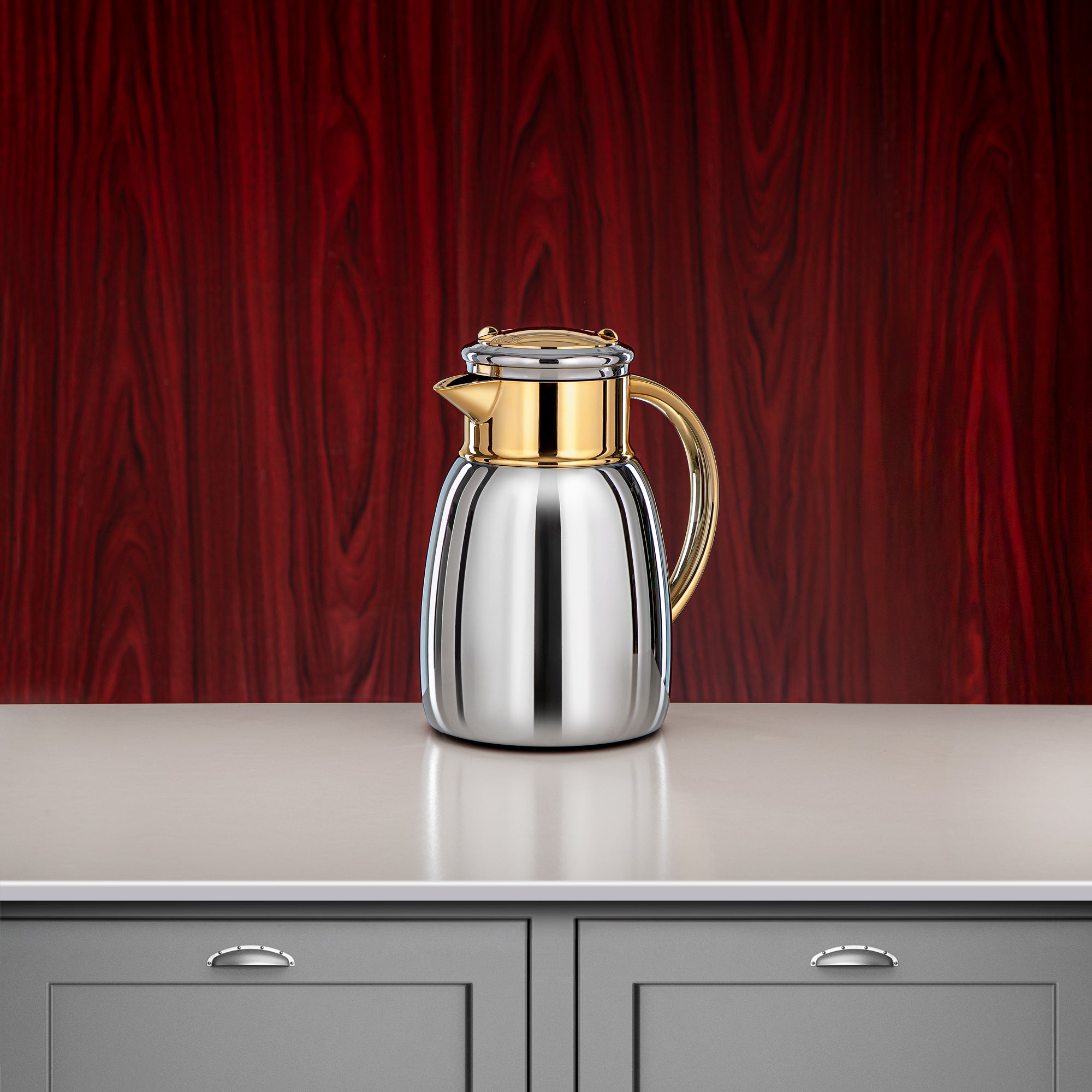 ألمرجان طقم ترامس، 0.35 لتر + 0.65 لتر + 1 لتر، فضي وذهبي (ULC-0350/0650/1000 CC95) - لكل مناسبة