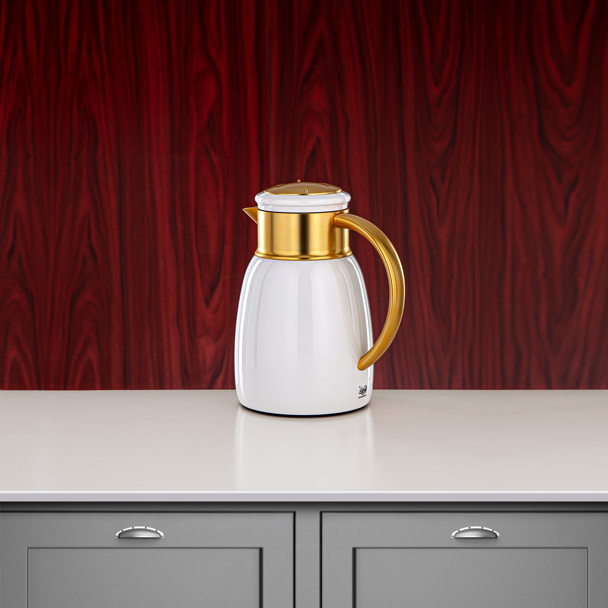 ألمرجان طقم ترامس، 0.35 لتر + 0.65 لتر + 1 لتر، أبيض وذهب مطفي (ULC-0350/0650/1000 Q1ZE22) - لكل مناسبة