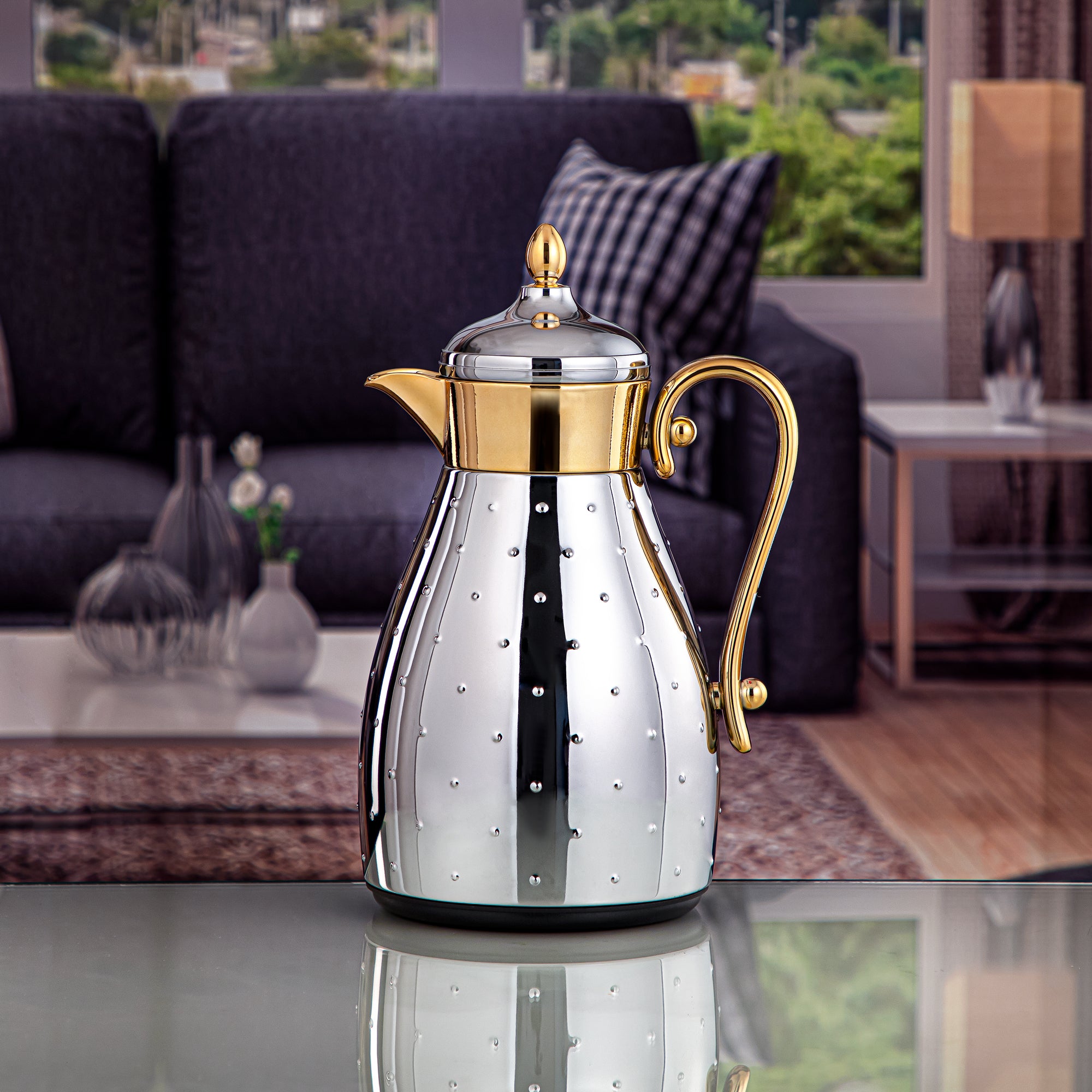 المرجان ترمس 0.6 لتر فضي وذهبي - VAF0010340