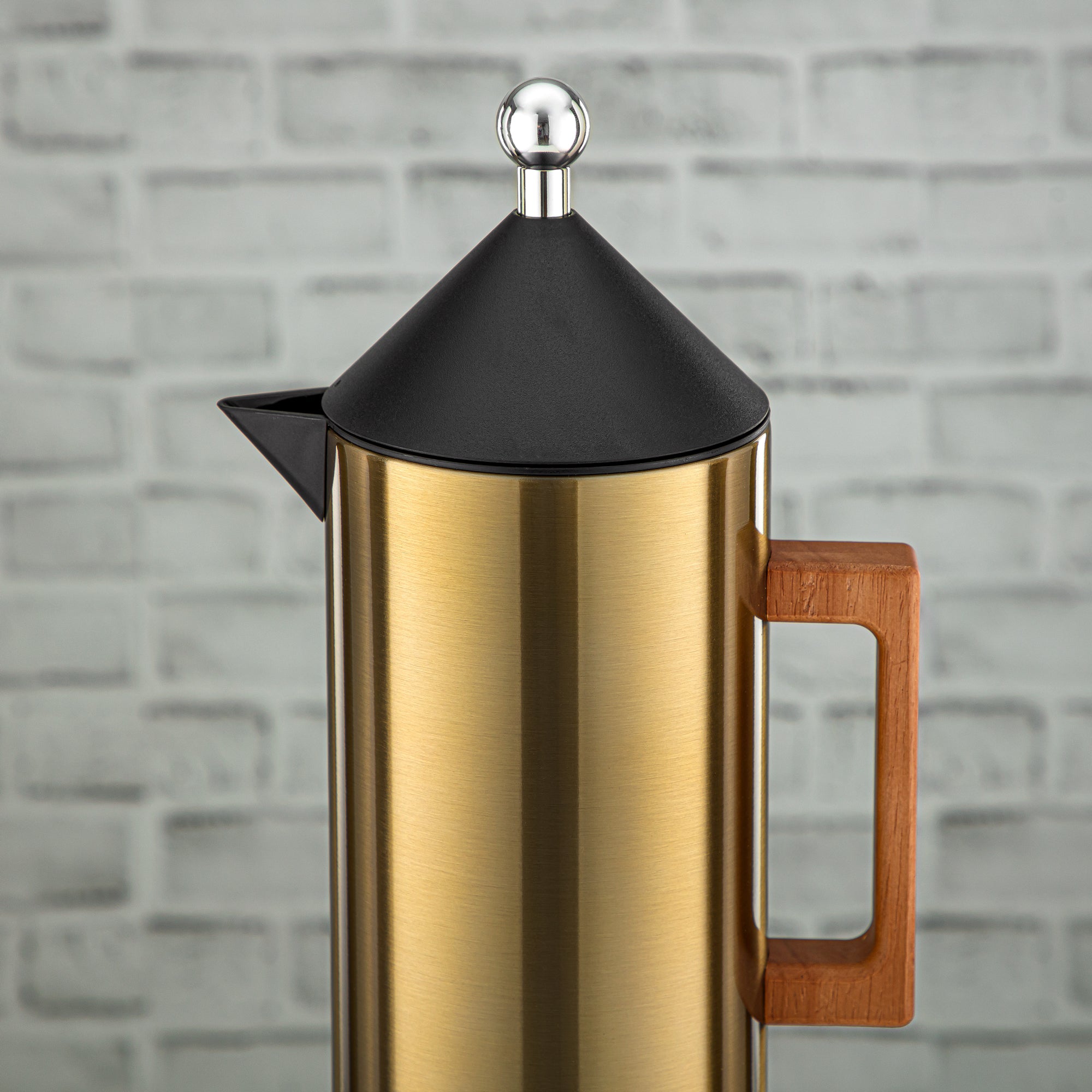 Almarjan Vacuum Flask Set Push Button 0.6L + 1L Gold & Black (VAF2950001) - Modern Vacuum Flask Set