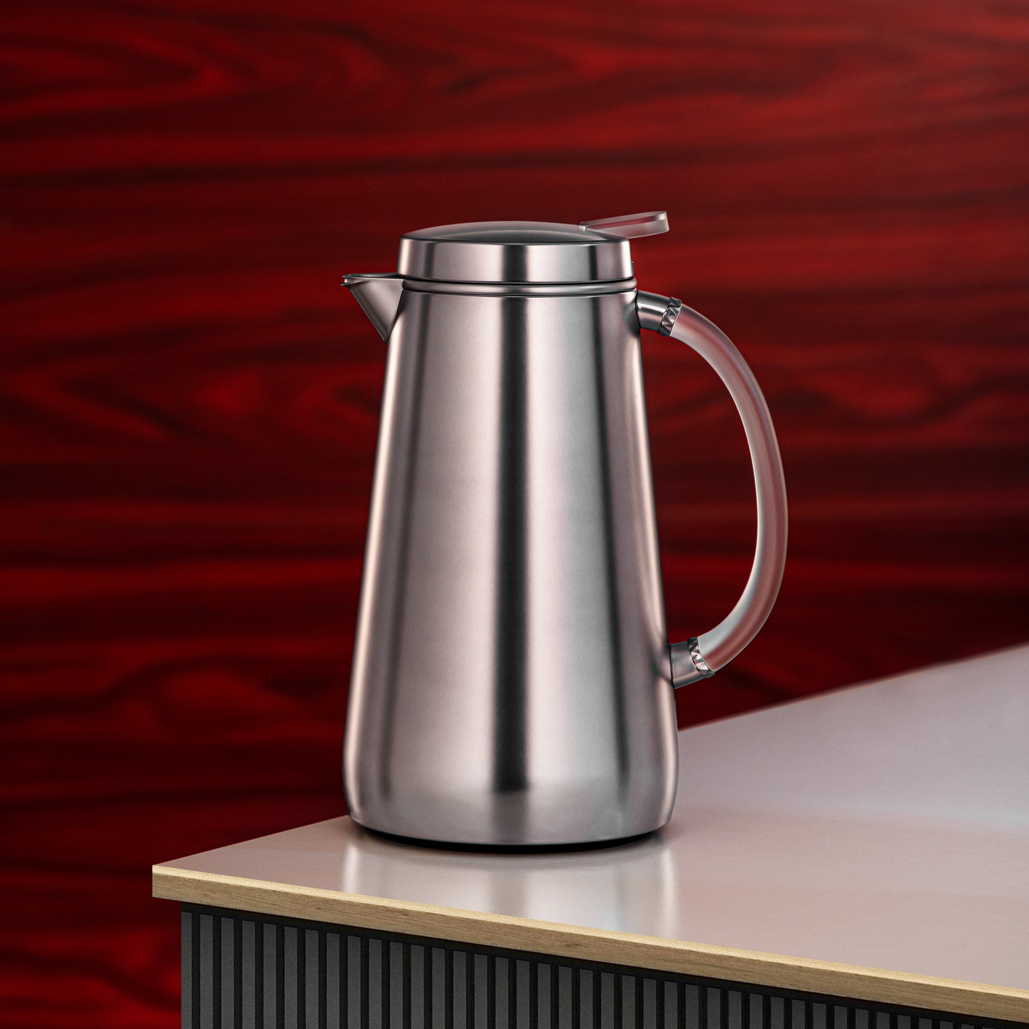 تيرمس المرجان معدن 0.7 لتر فضي مطفي مع مقبض فروست (VOP-700 E23Y15) – تقديم أنيق | رمضان و التجمعات