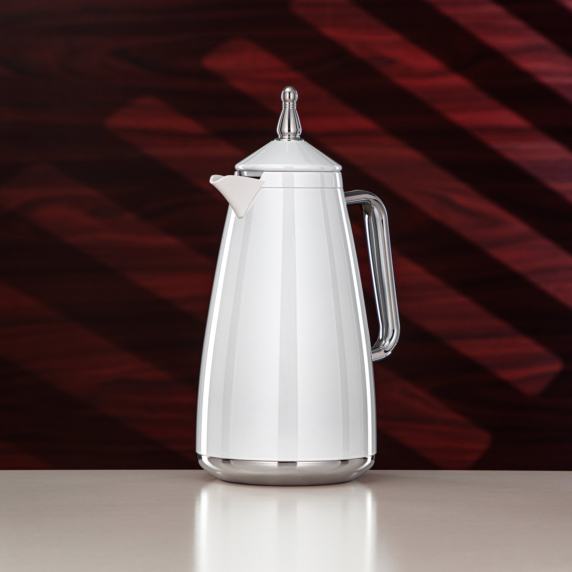 طقم ترامس المرجان 1 لتر + 1 لتر أبيض وفضي