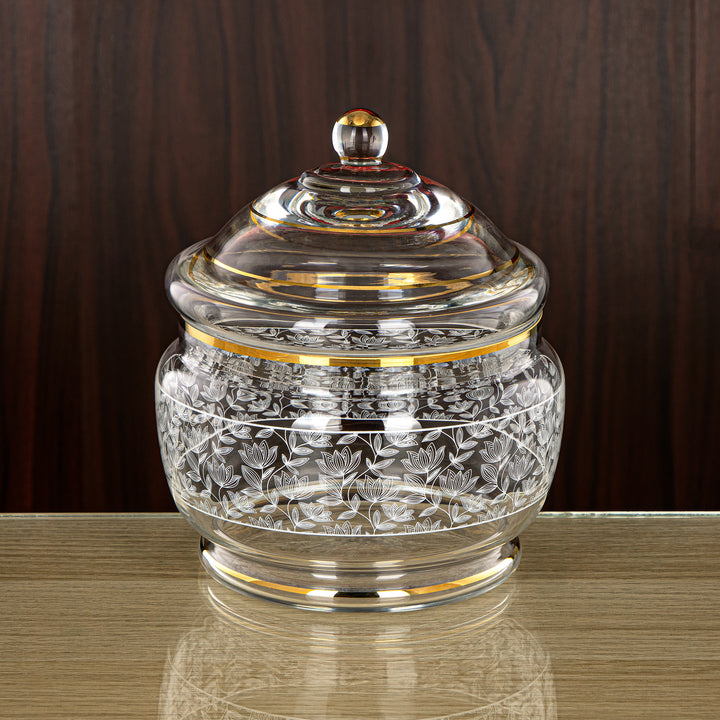 Almarjan 1500 ML Glass Candy Bowl - 0138T-SYE