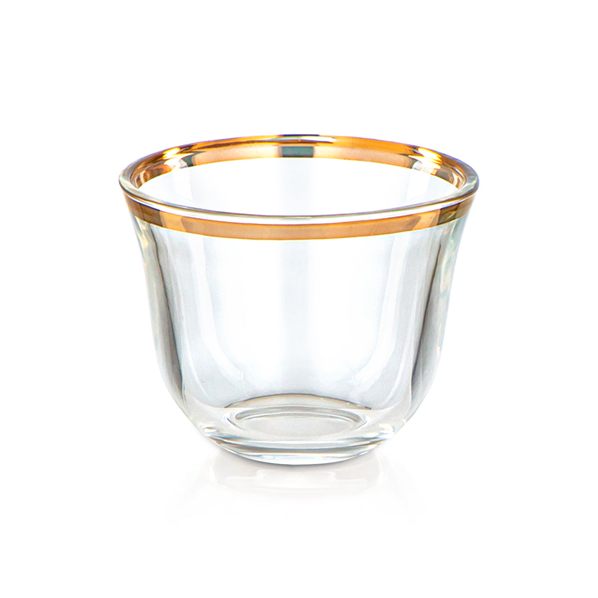 Almarjan 50 ML Glass Cawa Cup - 1013B-GLD