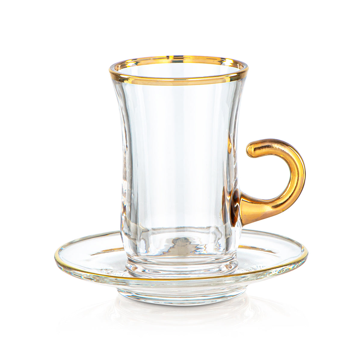 Almarjan 120 ML Glass Tea Cup - 1043BJ-0001P-GLD