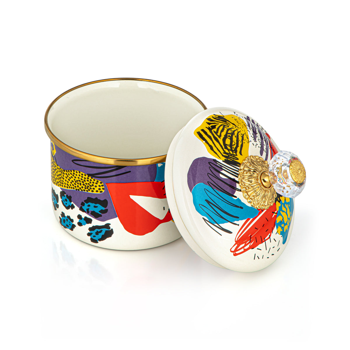 Almarjan Tohfa Collection Enamel Canister Small - 287421110