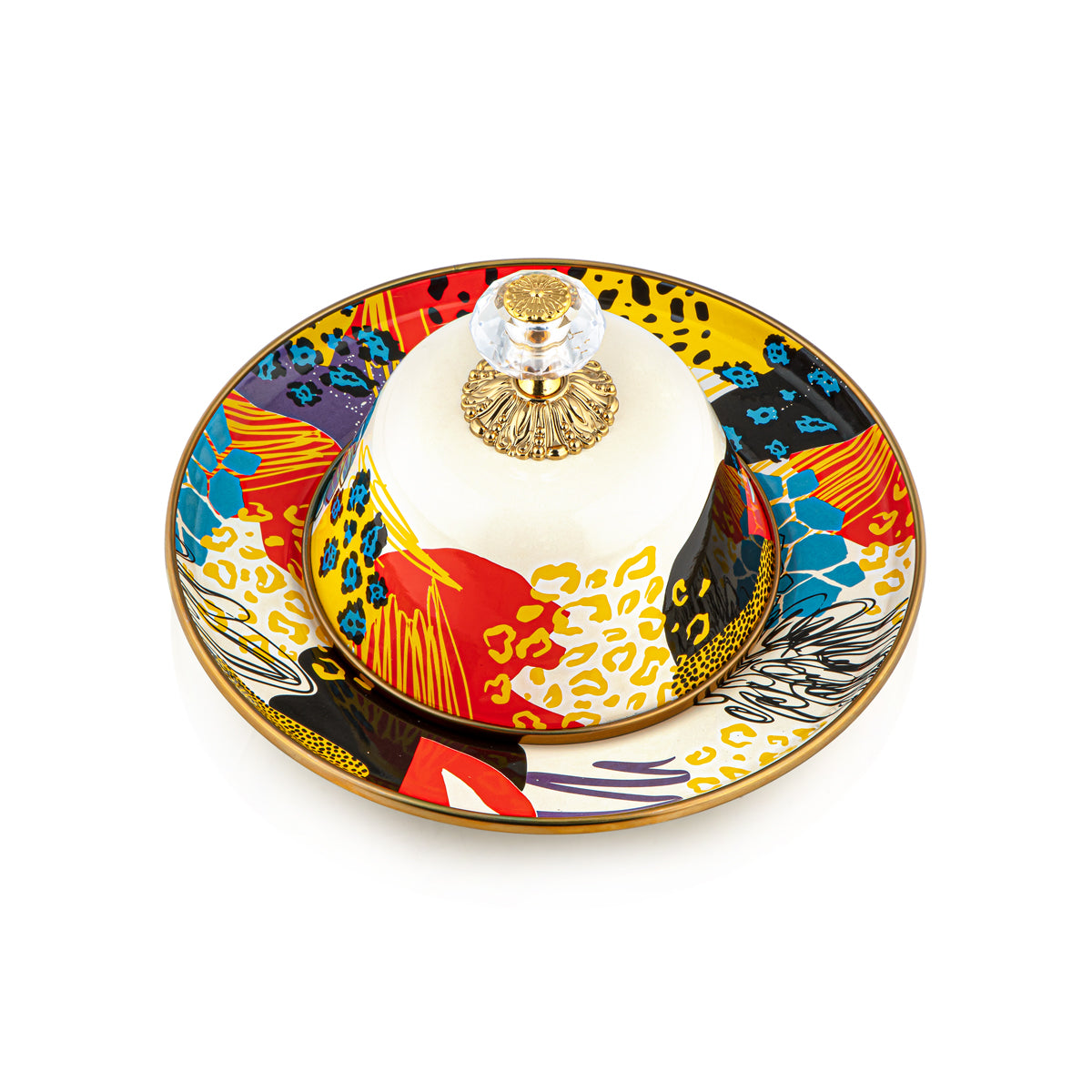 Almarjan Tohfa Collection Enamel Butter Plate - 287421112