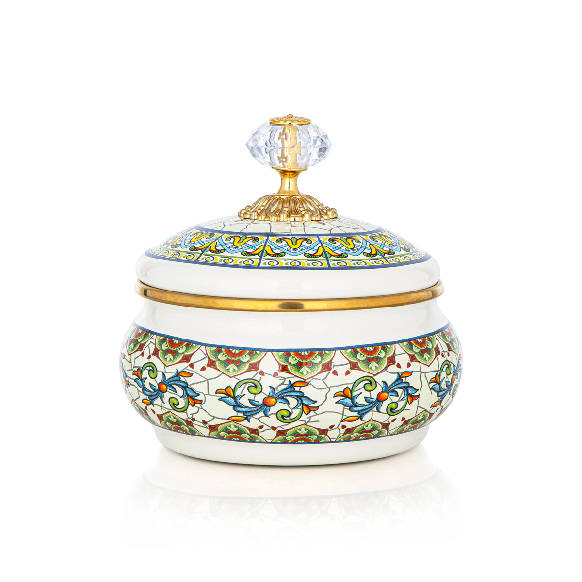 Almarjan 14 CM Tohfa Collection Enamel Sugar Bowl - 287421122