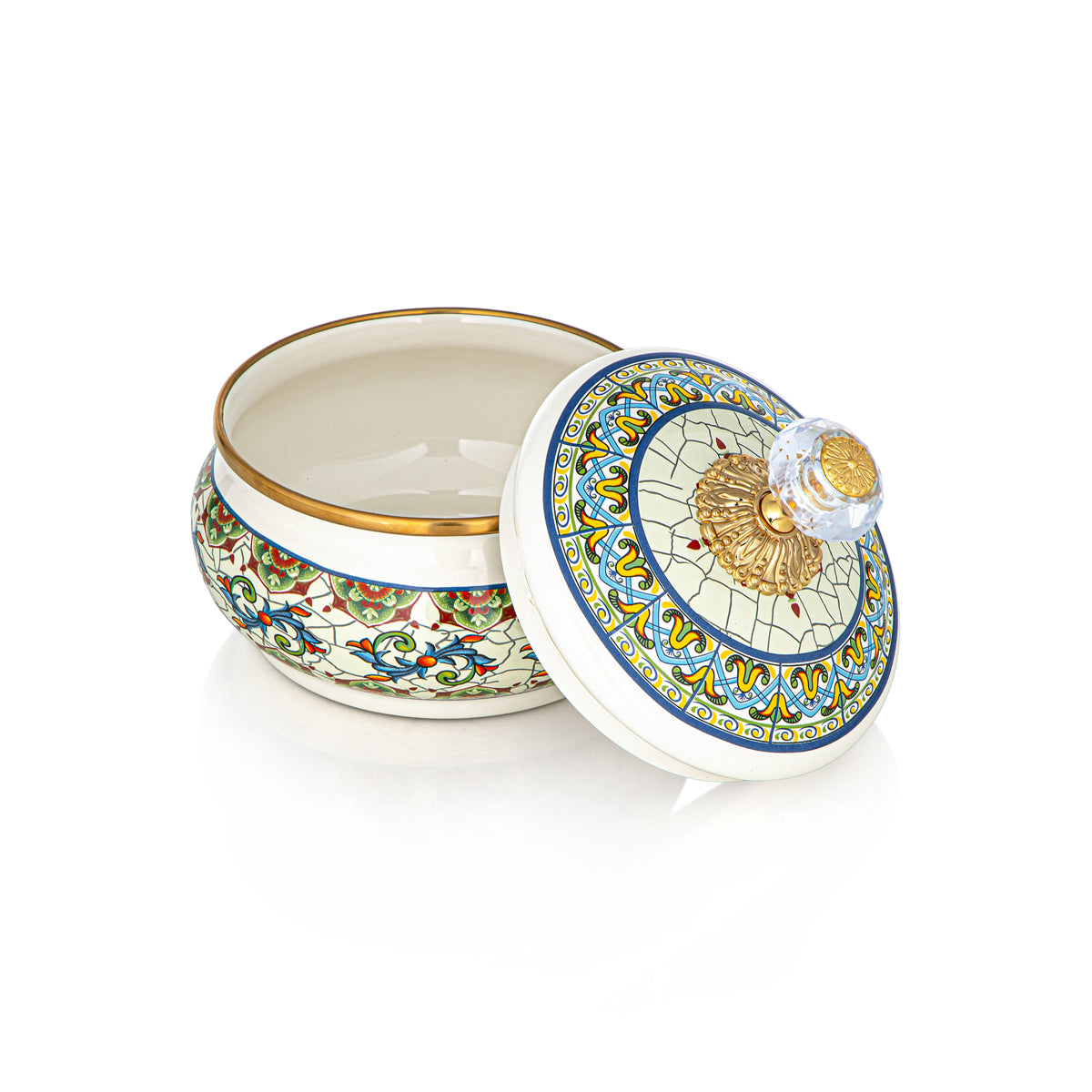 Almarjan 14 CM Tohfa Collection Enamel Sugar Bowl - 287421122