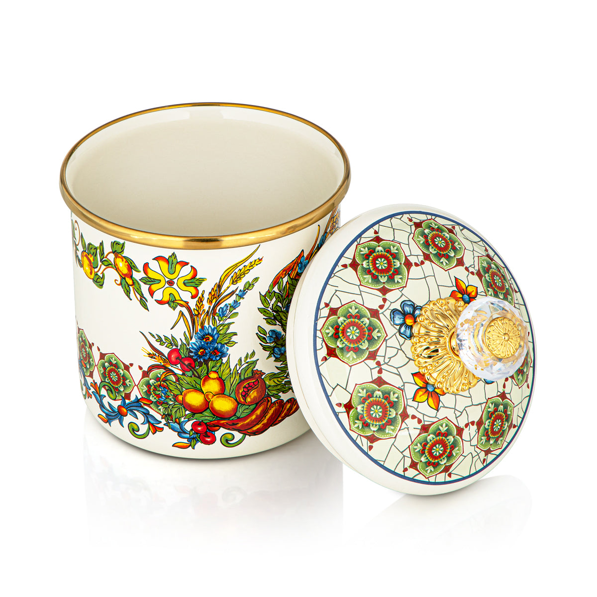 Almarjan Tohfa Collection Enamel Canister Medium - 287421127