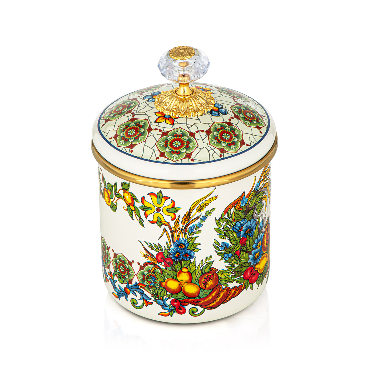 Almarjan Tohfa Collection Enamel Canister Medium - 287421127