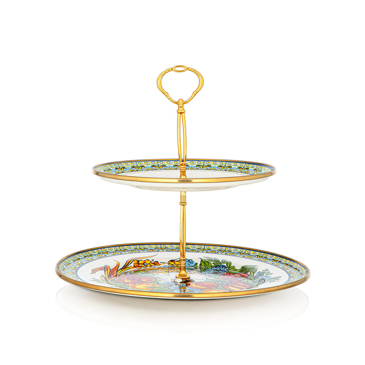 Almarjan 2 Tier Tohfa Collection Enamel Sweet Stand - 287421129