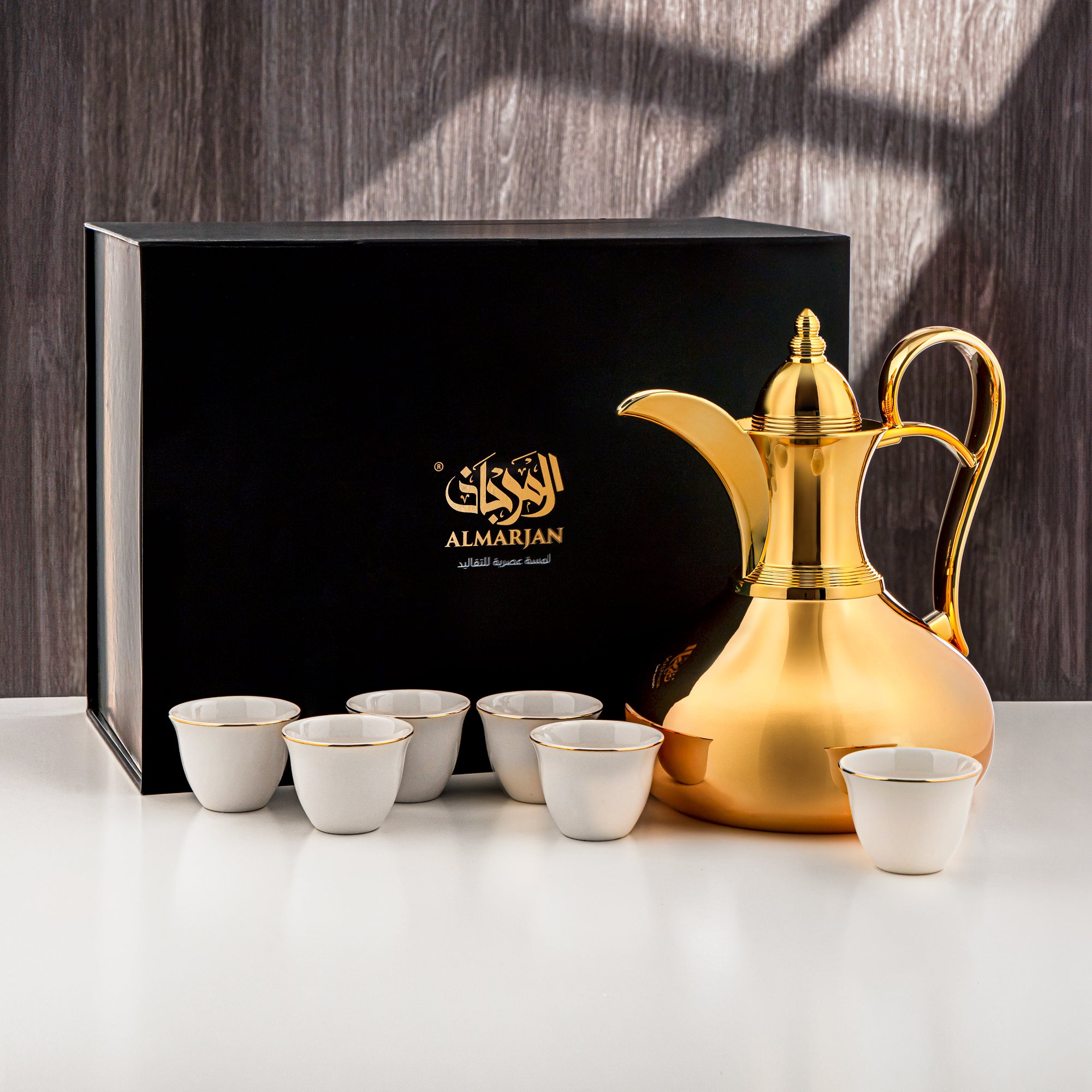 Almarjan 7 Pieces Coffee Set Gold - 7-SS-Queen-10C FG