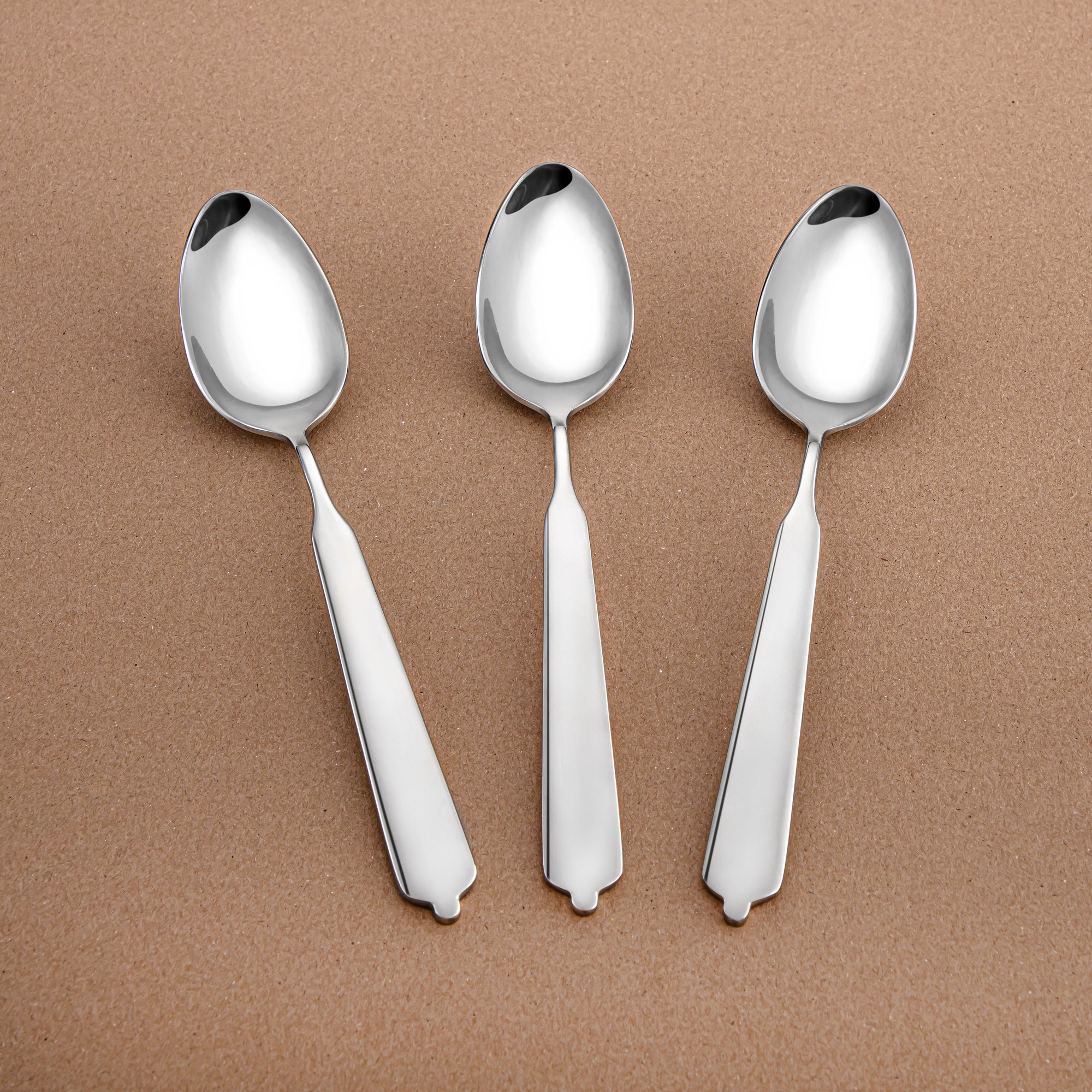 Almarjan 3-Piece Stainless Steel Dinner Spoon Set – Mirror Finish, Silver CUT1620029