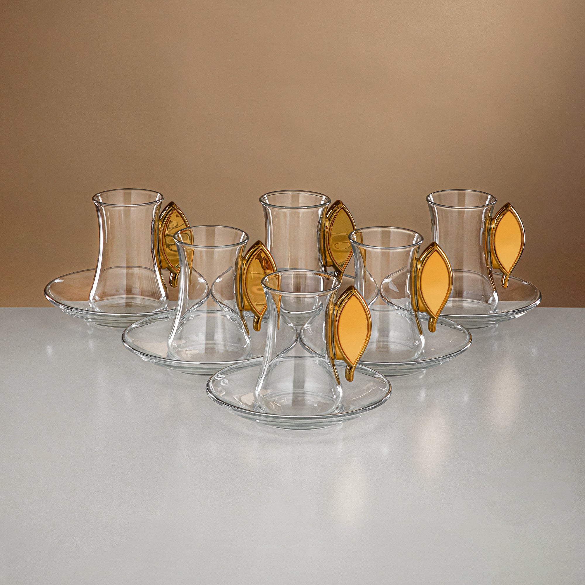 Almarjan Serving Set 24-Piece Silver & Gold