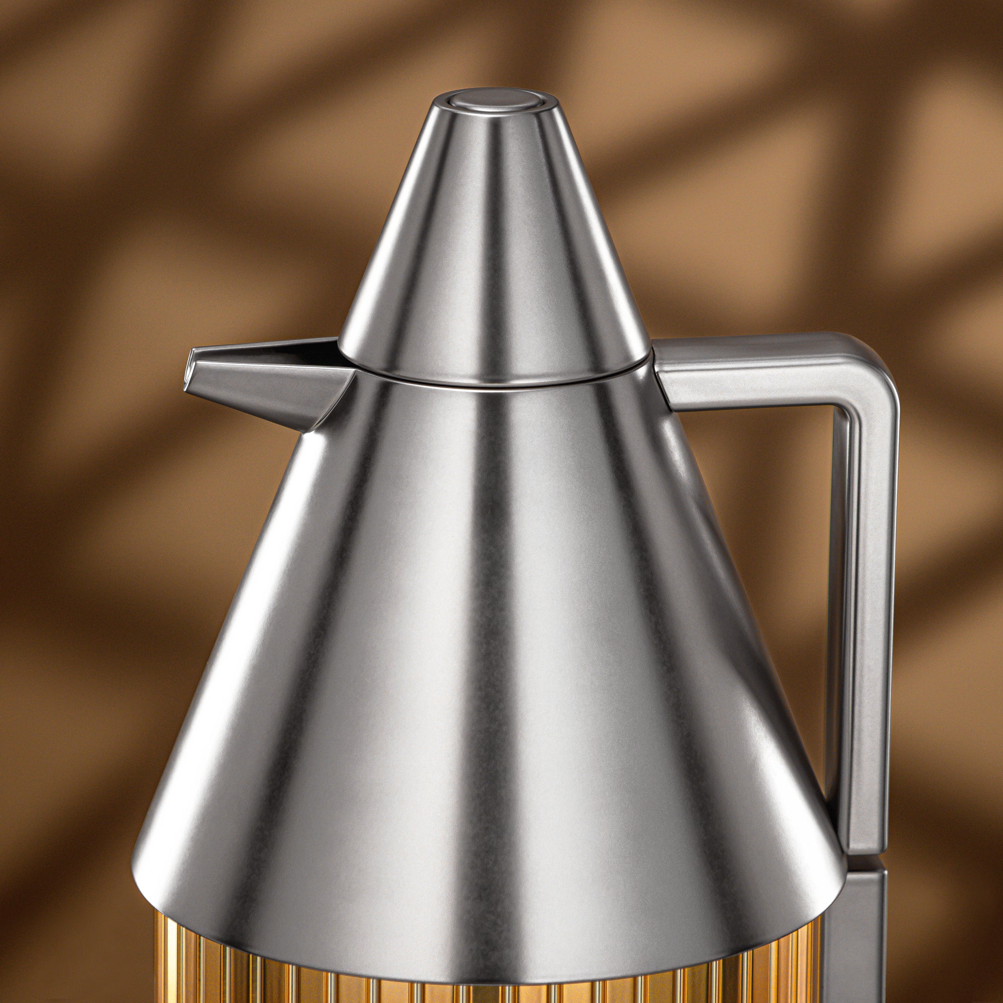 طقم ترامس المرجان 1 لتر + 1 لتر بلمسة نيكل غير لامع وذهبي