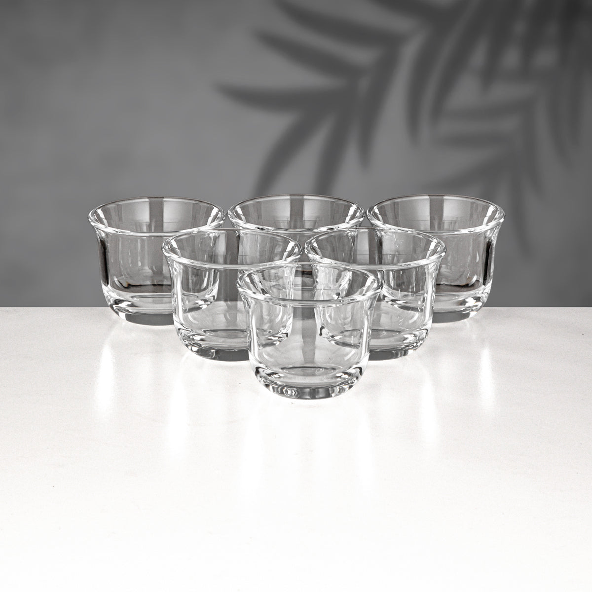 Almarjan 18 Pieces Tea & Coffee Set, Brushed Brass & Silver
