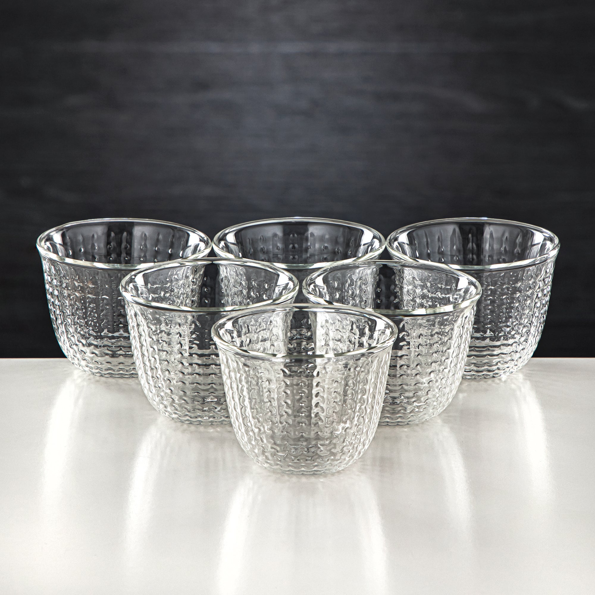 Almarjan 6 Pieces Double Wall Glass Cawa Cup - GLS0010105