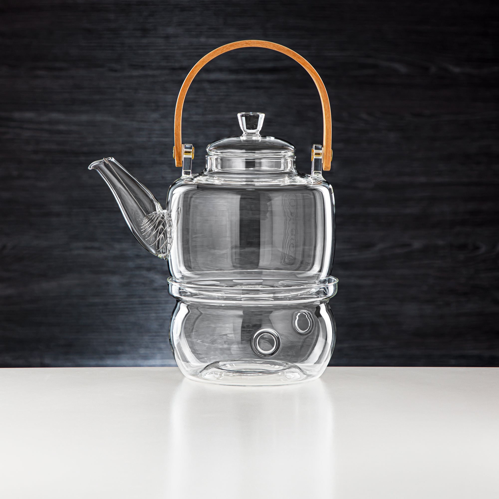 Almarjan 0.7 Liter Borosilicate Glass Tea Kettle & Warmer - GLS0010110