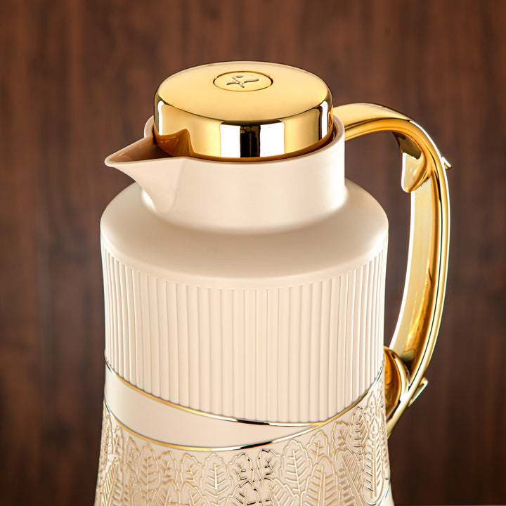 Almarjan 2 Pieces Vacuum Flask Set Beige & Gold - GT112AB-100 BG/G