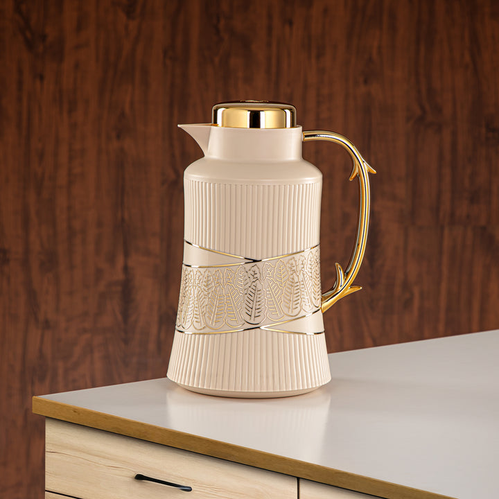 Almarjan 2 Pieces Vacuum Flask Set Beige & Gold - GT112AB-100 BG/G