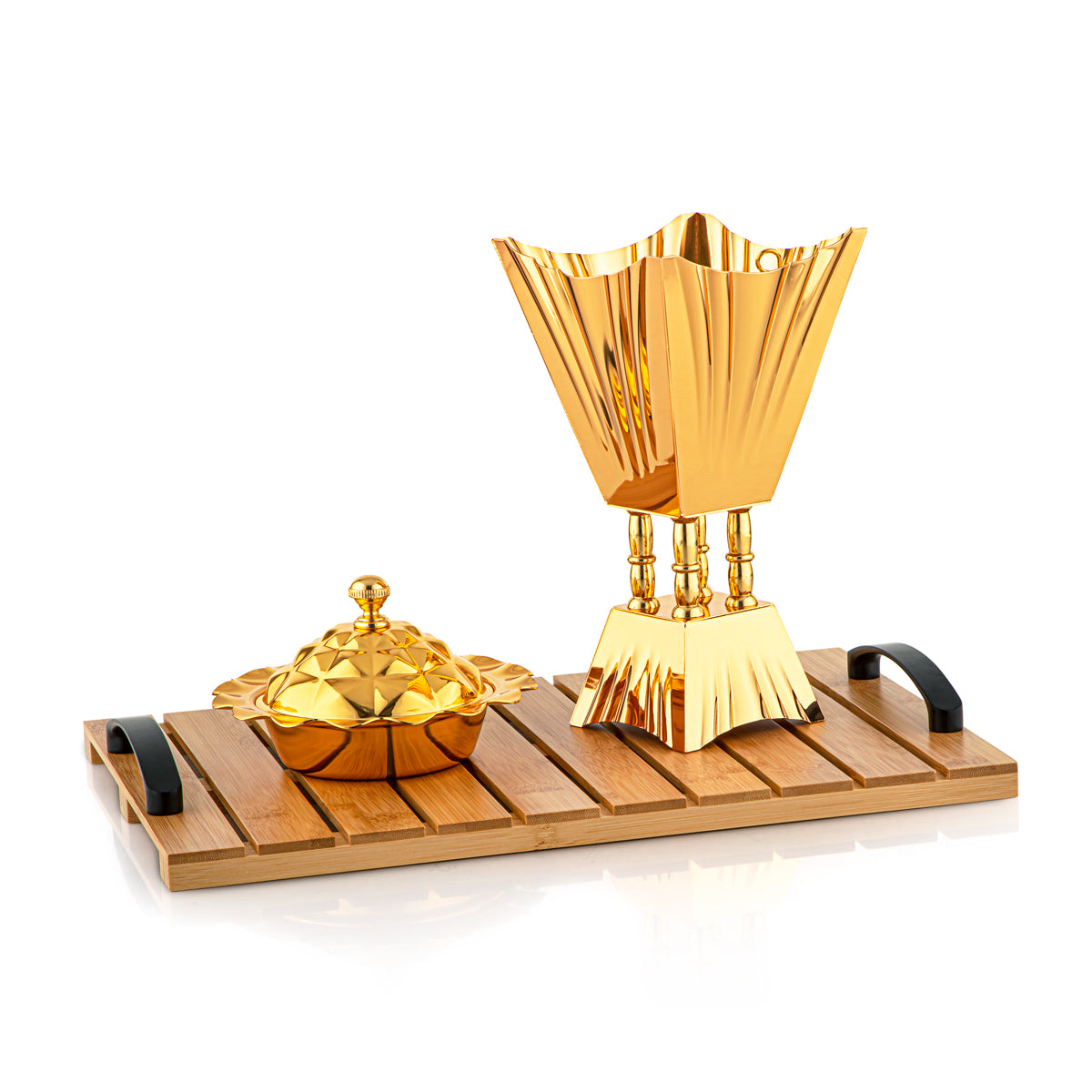 Almarjan 3 Pieces Incese Burner Set Gold - HT220920