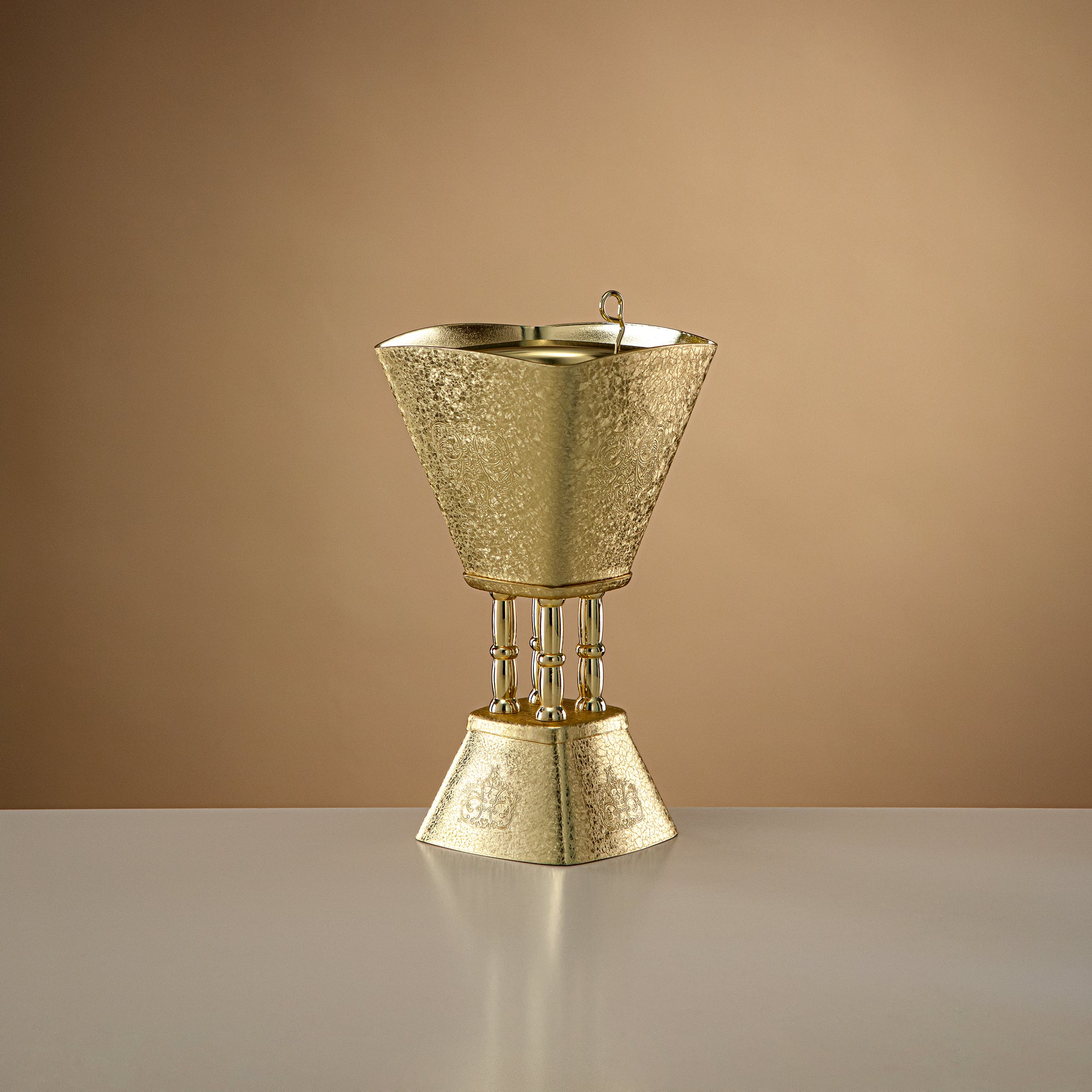 Almarjan Incense Burner Copper Crackle 20cm