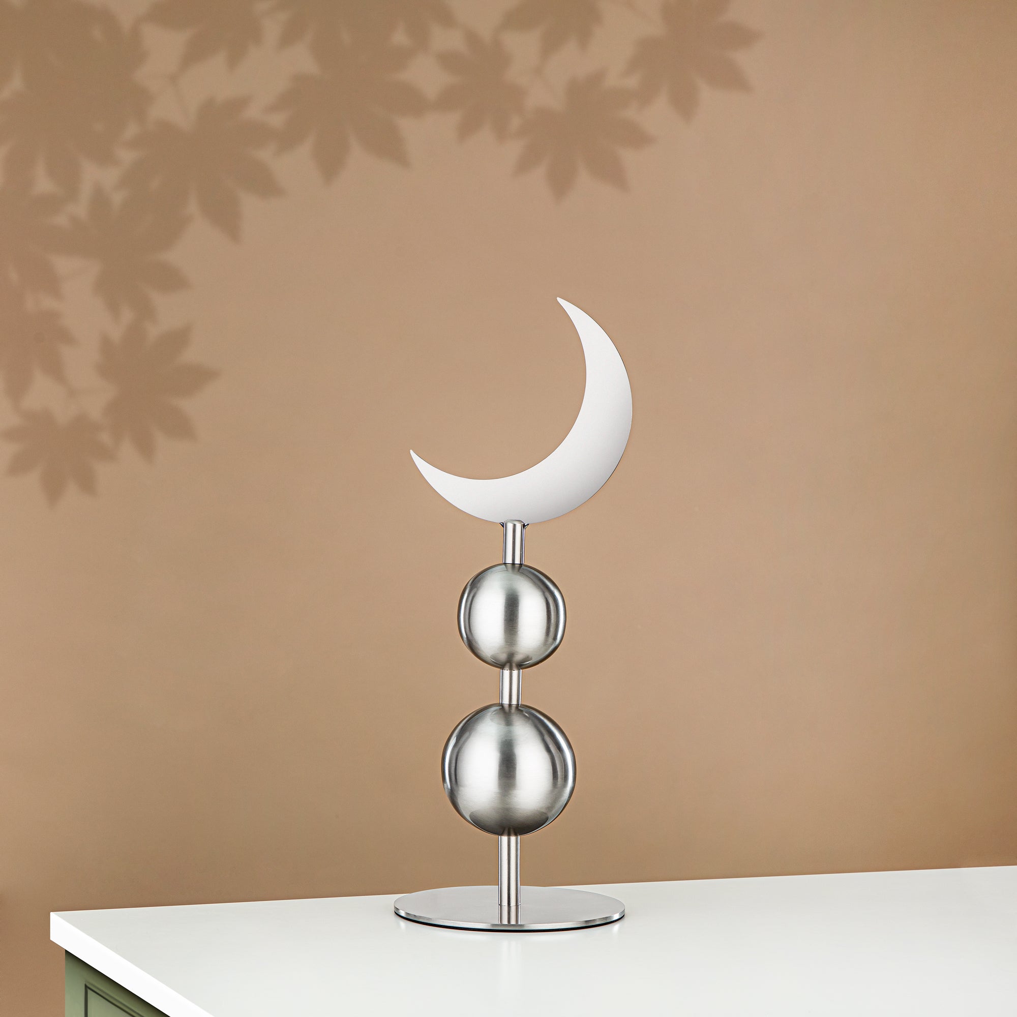 Almarjan Table Decoration Stainless Steel, 46CM, Matt Silver (MD-3010) - Ramadan Decoration