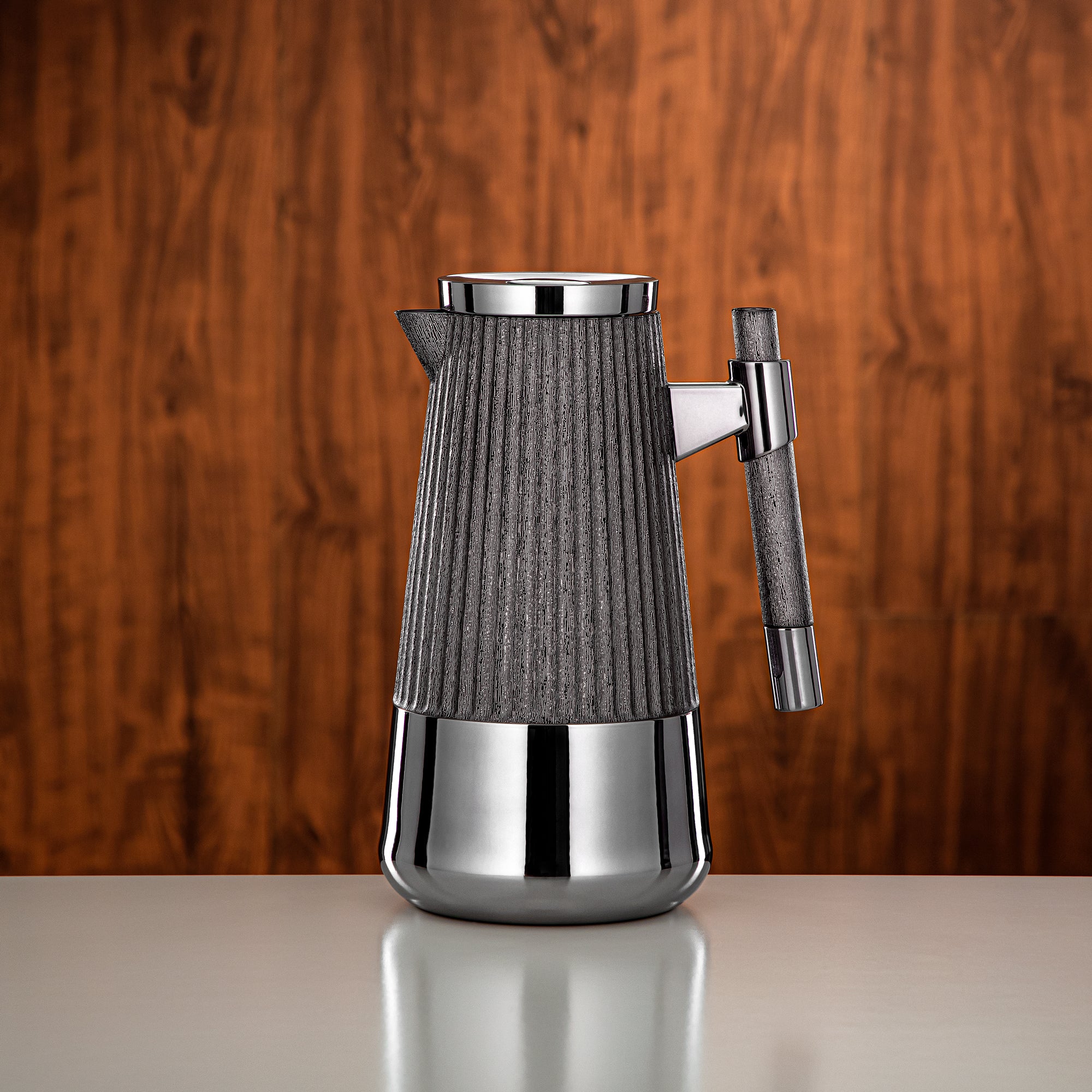 طقم ترامس المرجان 1 لتر + 1 لتر أسود غامق وفضي